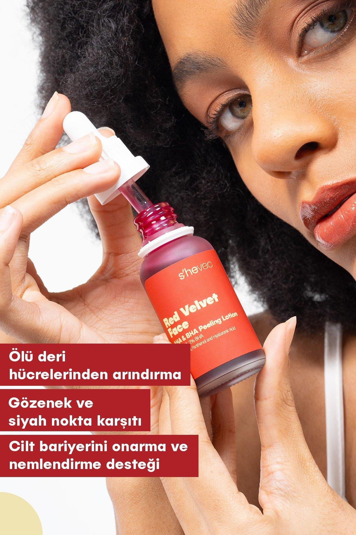RED VELVET FACE - AHA %30 & BHA %2 Cilt Tonu Eşitleyici Arındırıcı Kırmızı Peeling Serum 30ml