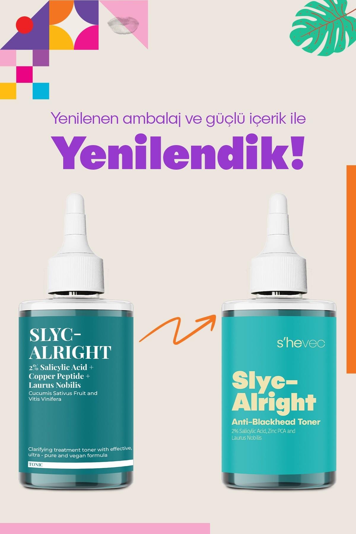 SLYC-ALRIGHT-Salisilik Asit Sivilce ve Siyah Nokta Karşıtı Arındırıcı & Canlandırıcı Bha Tonik 200ml