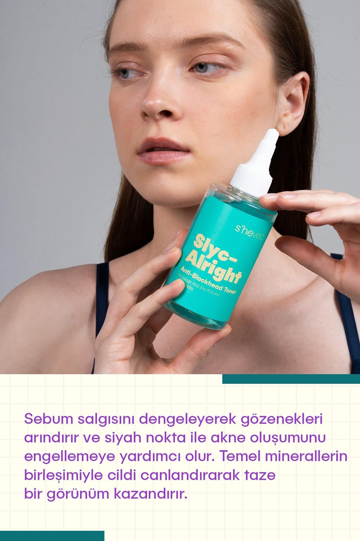 SLYC-ALRIGHT-Salisilik Asit Sivilce ve Siyah Nokta Karşıtı Arındırıcı & Canlandırıcı Bha Tonik 200ml
