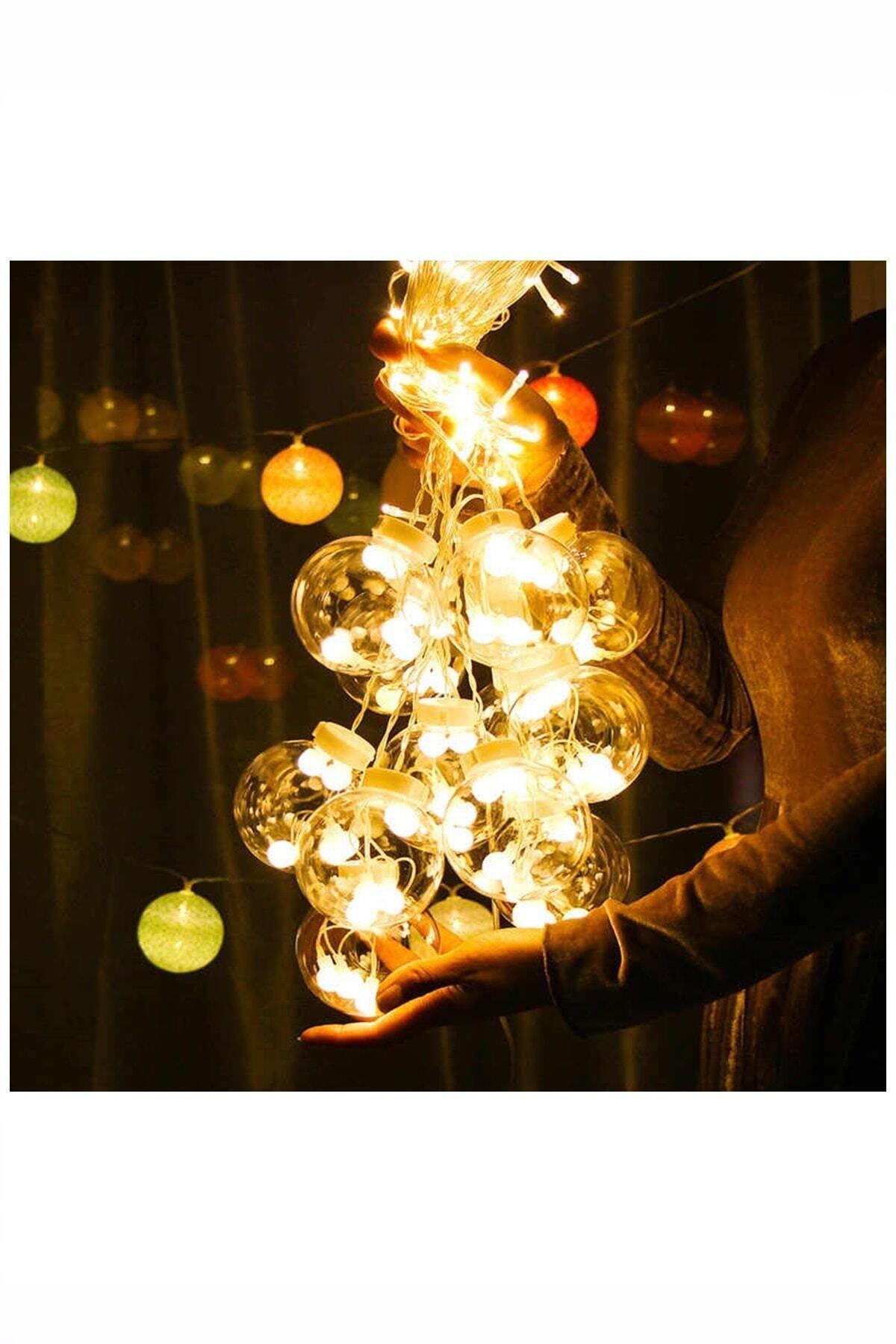 Dekoratif Işıklı Top Perde Led