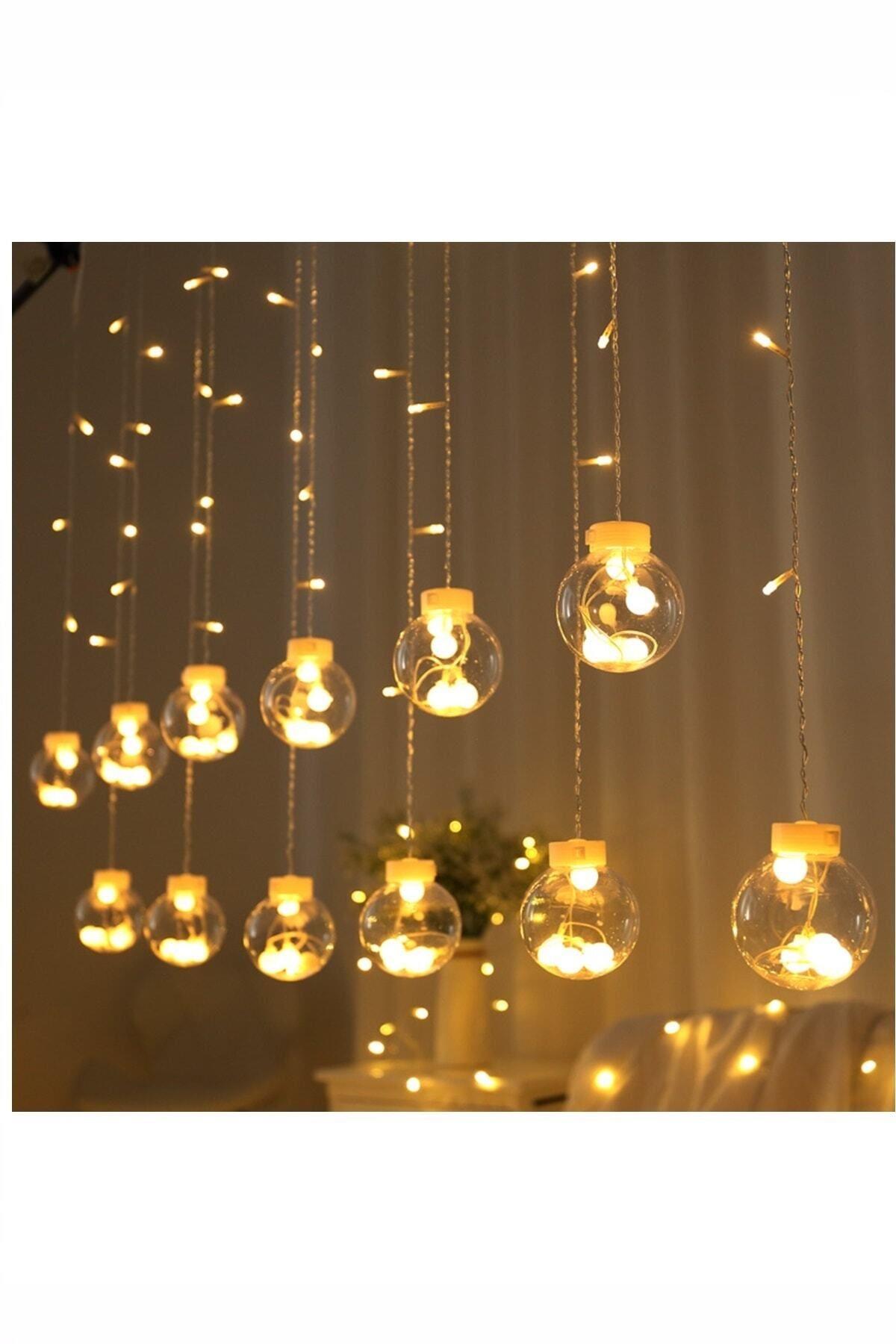 Dekoratif Işıklı Top Perde Led