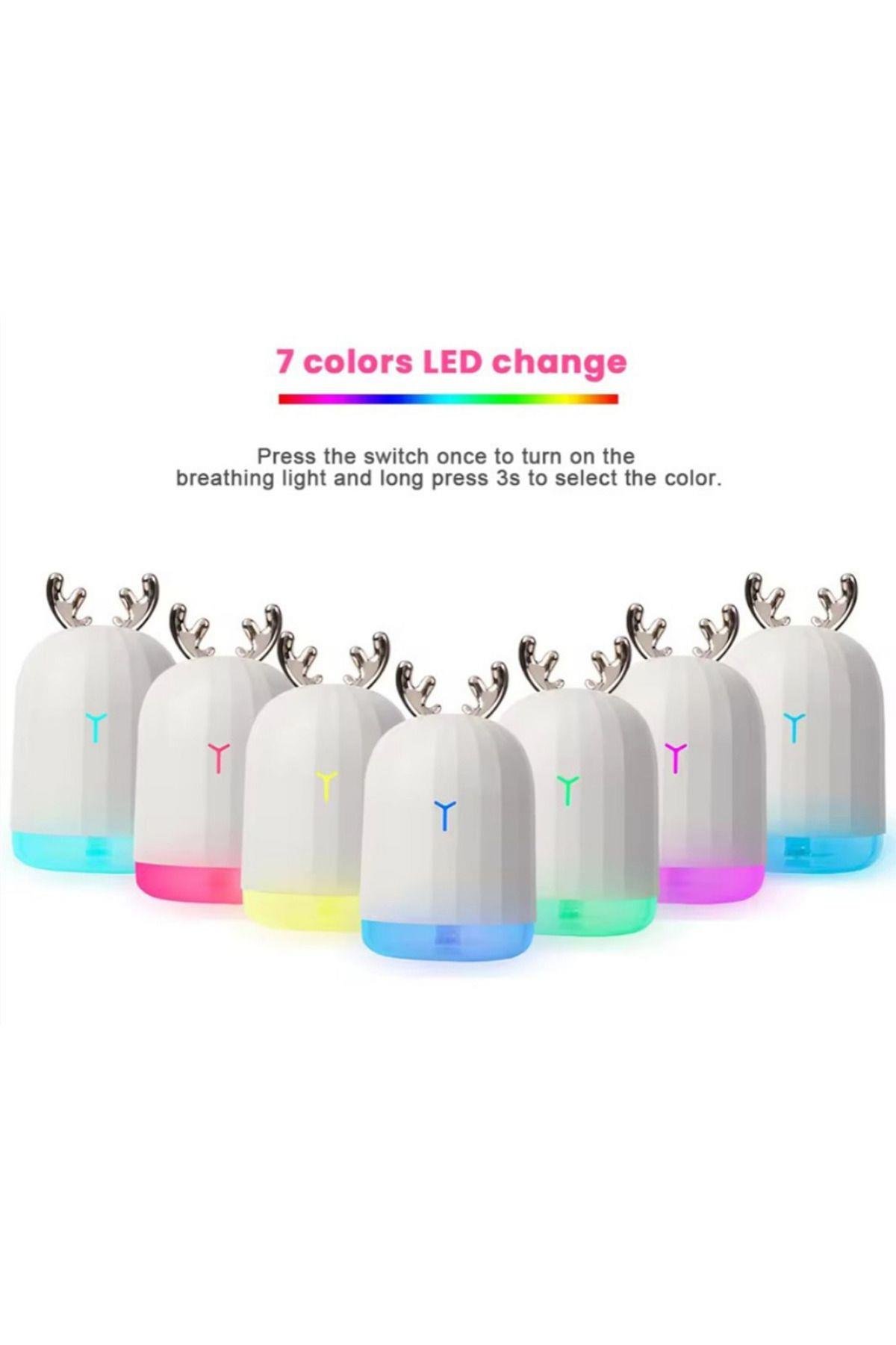 Lovely Mini Hava Nemlendirici Aromaterapi Led Işıklı Buhar Makinesi 220 ml