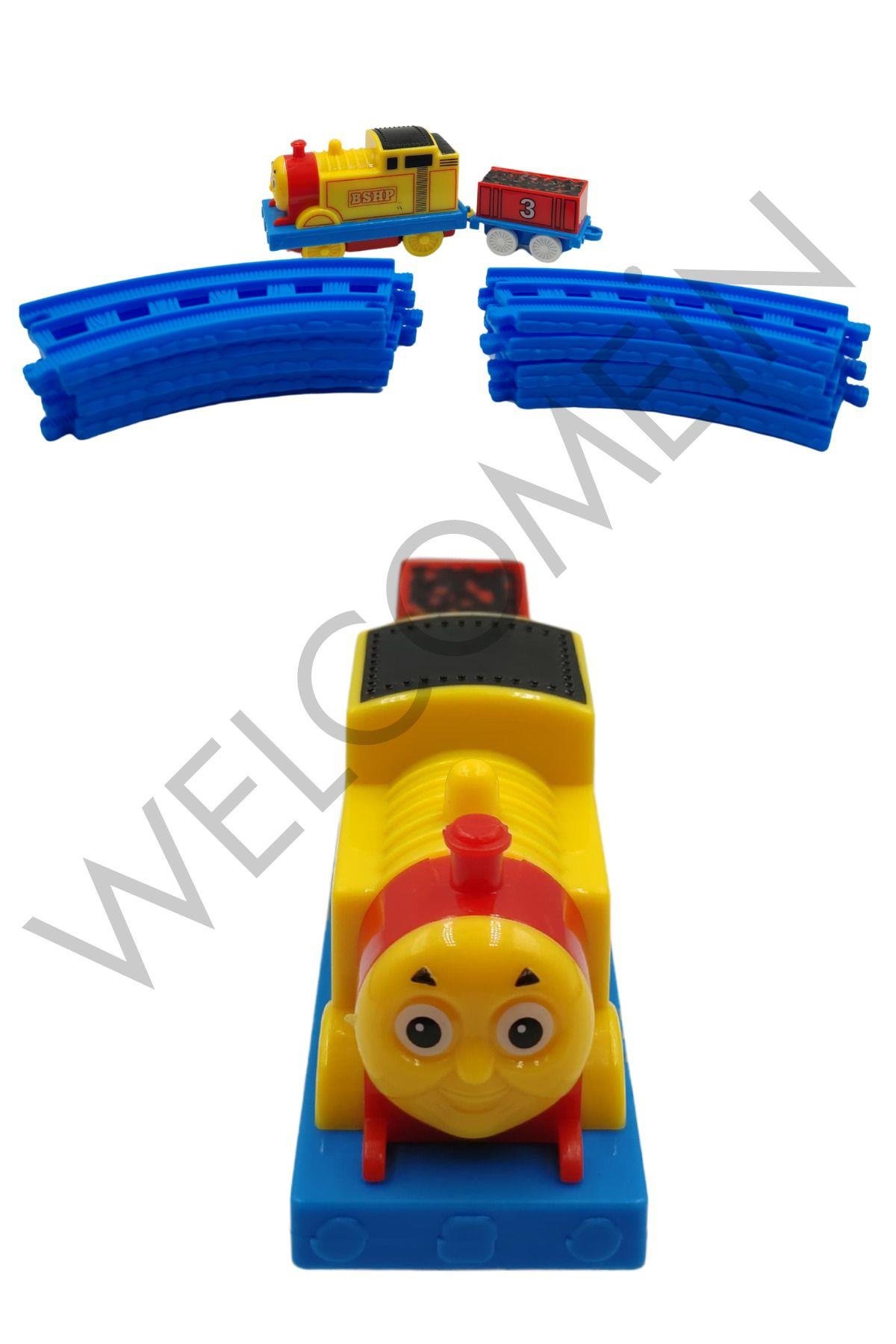 Oyuncak 10 Parça Hareketli Ve Pilli Thomas Tren(PİL HEDİYELİ)