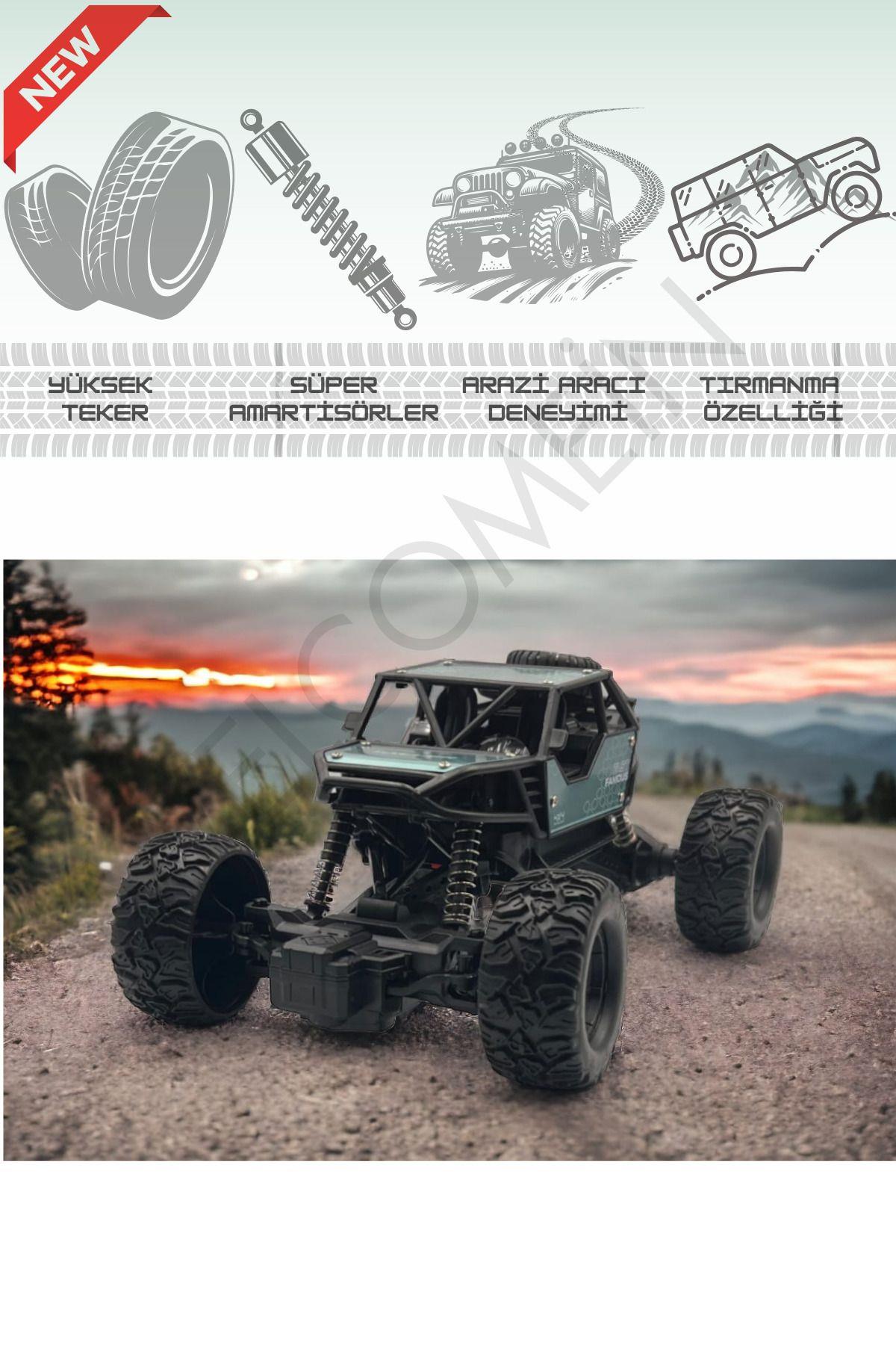 Oyuncak 2.4 GHz Uzaktan Kumandalı Full Fonksiyon Şarjlı 1:18 ölçek Of Road Jeep