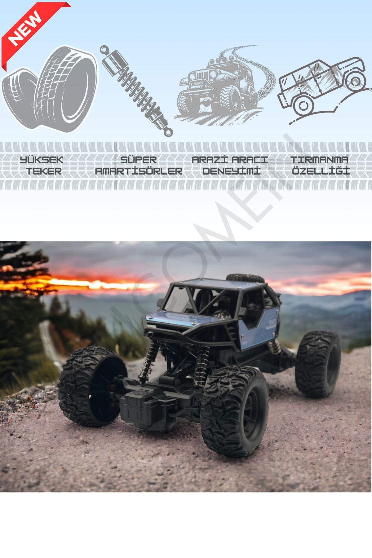 Oyuncak 2.4 GHz Uzaktan Kumandalı Full Fonksiyon Şarjlı 1:18 ölçek Of Road Jeep