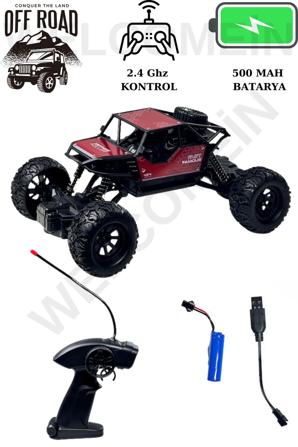 Oyuncak 2.4 GHz Uzaktan Kumandalı Full Fonksiyon Şarjlı 1:18 ölçek Of Road Jeep