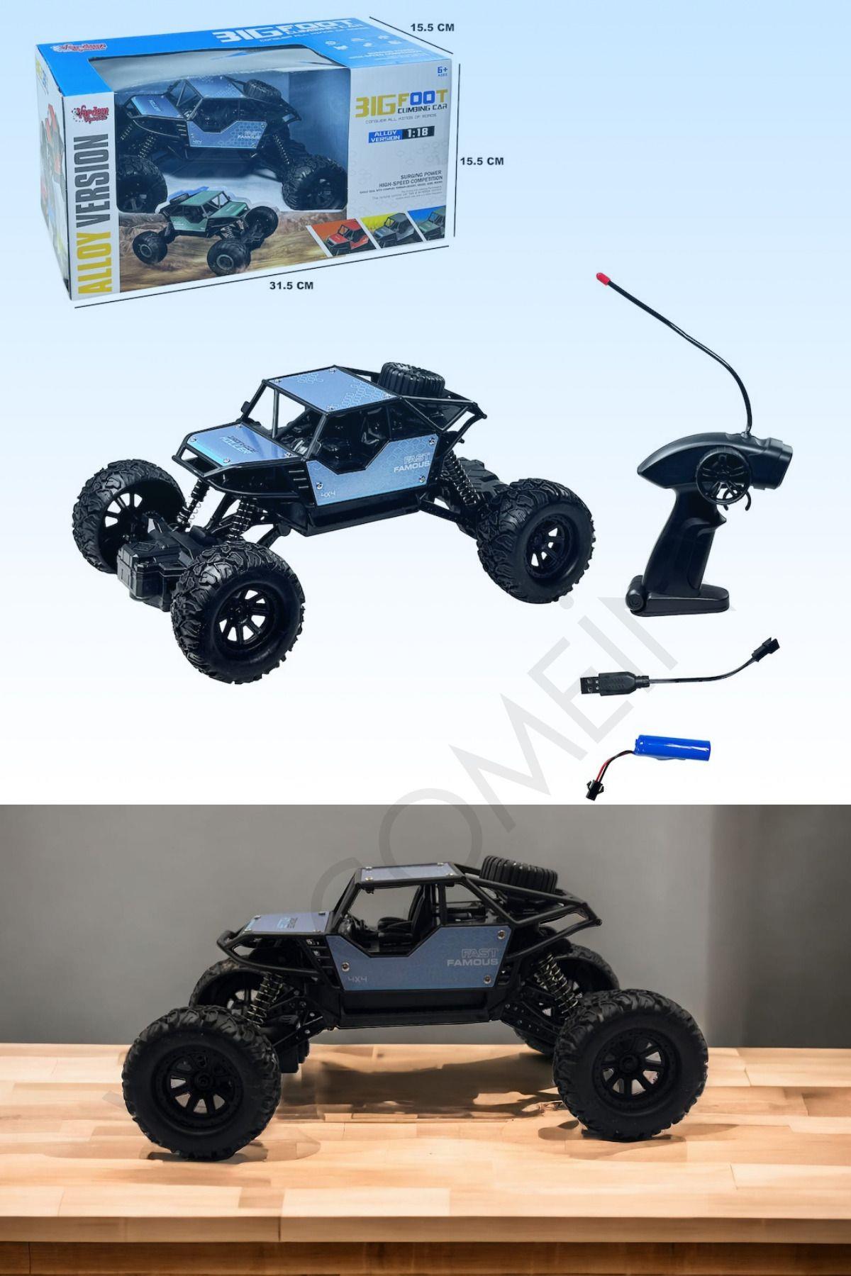 Oyuncak 2.4 GHz Uzaktan Kumandalı Full Fonksiyon Şarjlı 1:18 ölçek Of Road Jeep