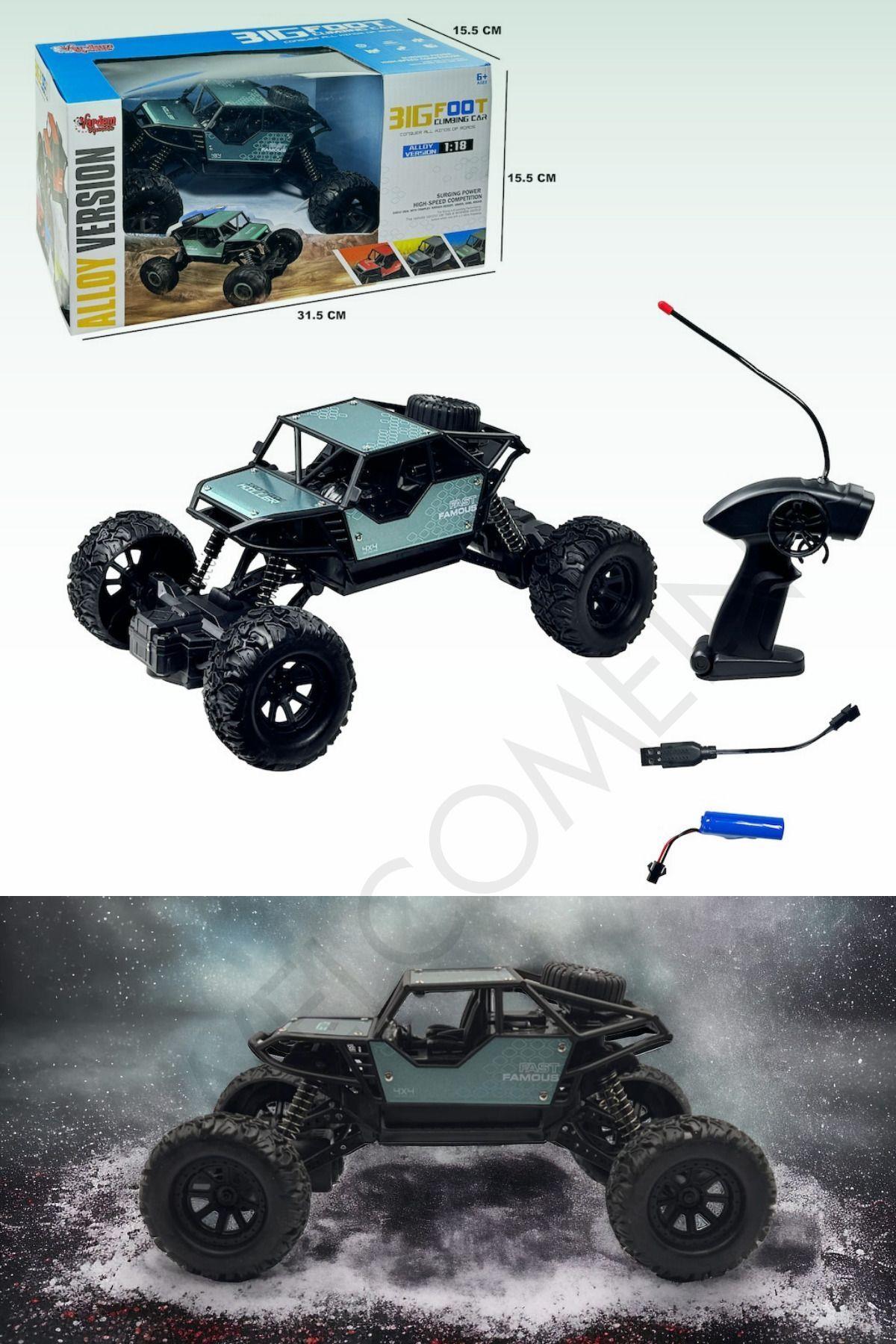 Oyuncak 2.4 GHz Uzaktan Kumandalı Full Fonksiyon Şarjlı 1:18 ölçek Of Road Jeep