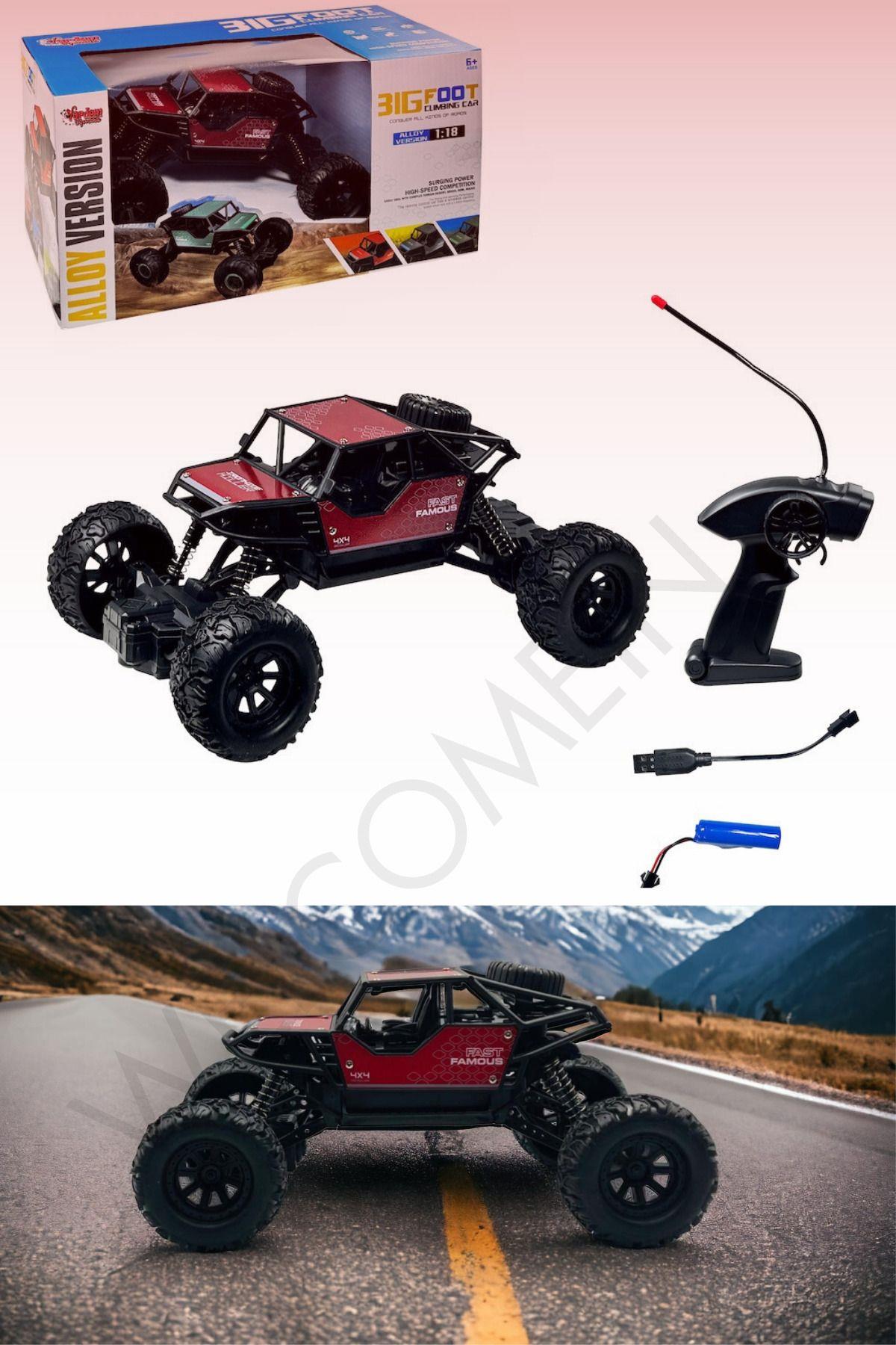 Oyuncak 2.4 GHz Uzaktan Kumandalı Full Fonksiyon Şarjlı 1:18 ölçek Of Road Jeep