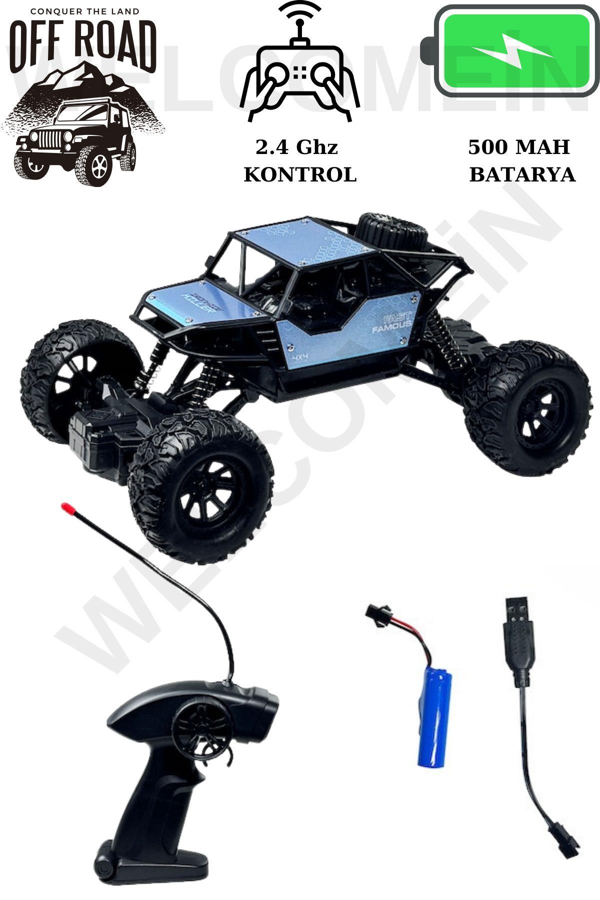Oyuncak 2.4 GHz Uzaktan Kumandalı Full Fonksiyon Şarjlı 1:18 ölçek Of Road Jeep