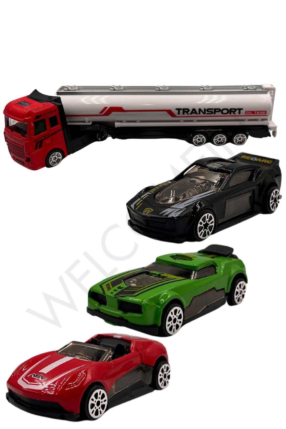 Oyuncak Die Cast Metal 1:43 Ölçek 4 Parça Araç Setleri Hediyelik Model Set