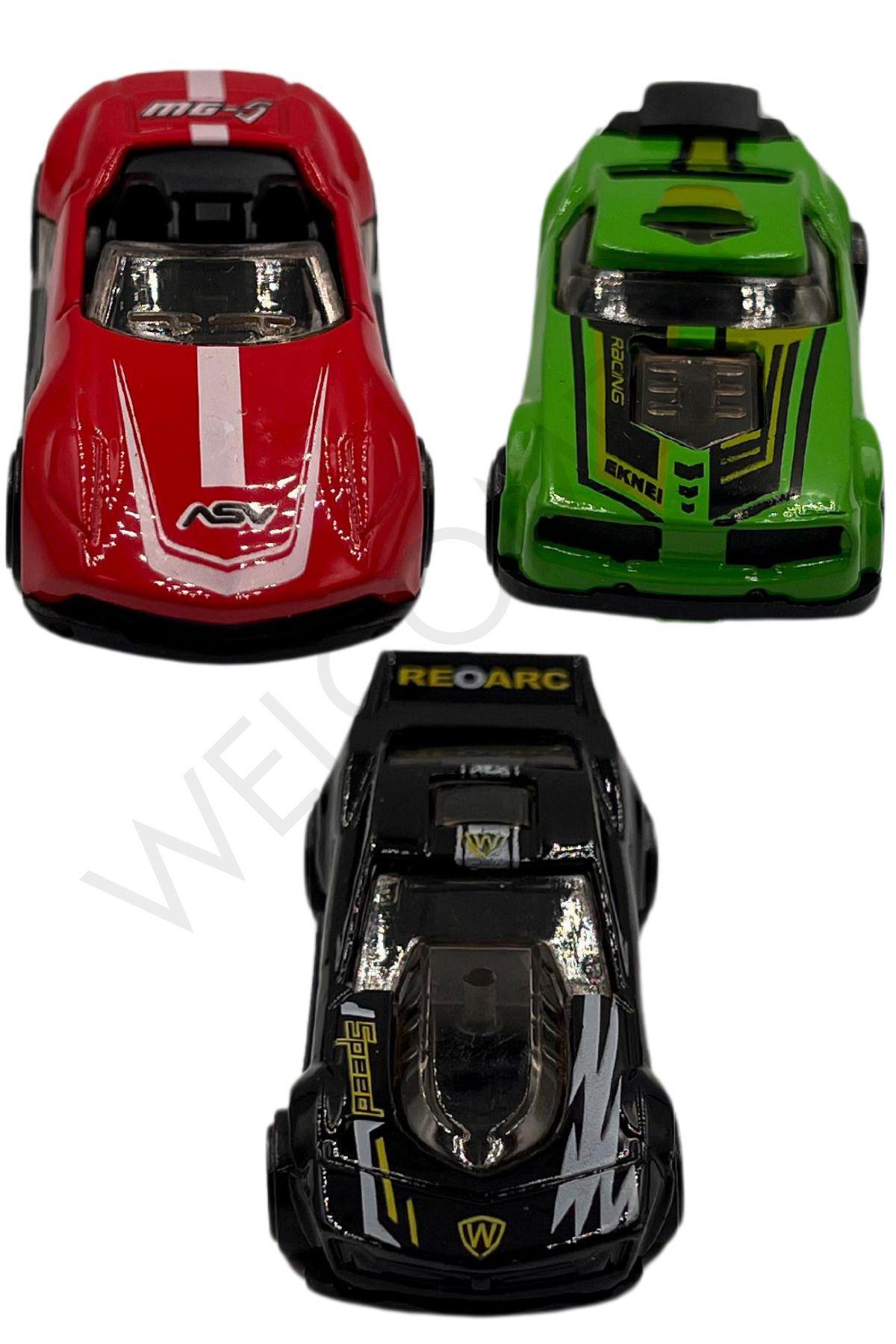 Oyuncak Die Cast Metal 1:43 Ölçek 4 Parça Araç Setleri Hediyelik Model Set