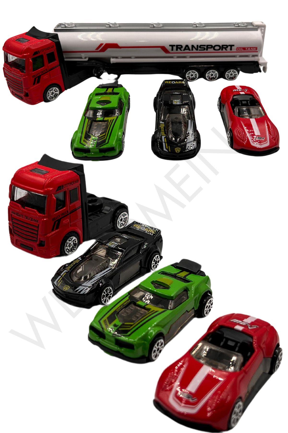 Oyuncak Die Cast Metal 1:43 Ölçek 4 Parça Araç Setleri Hediyelik Model Set