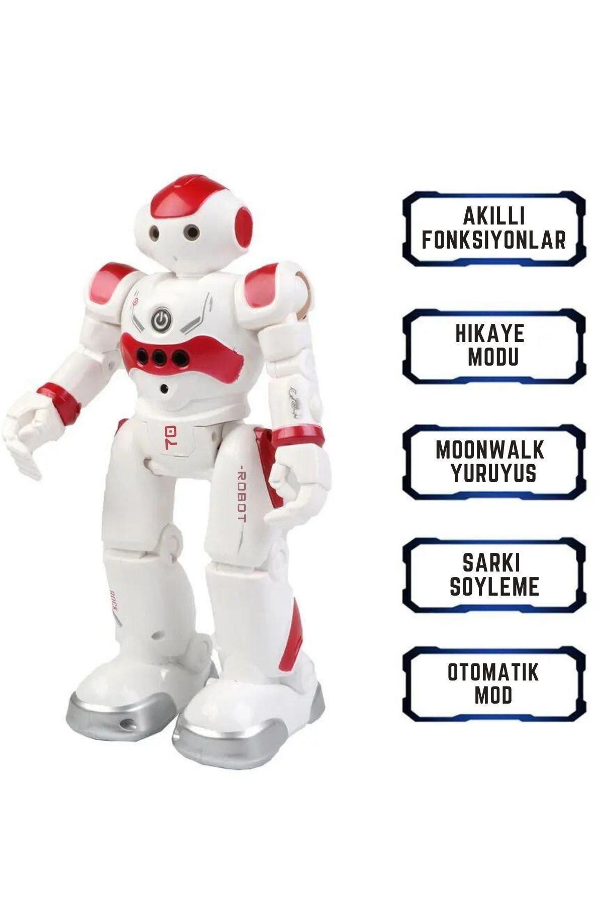 Oyuncak Uzaktan Kumandalı Robot El Sensörlü Şarjlı Moonwalk Yürüyen Hareketli Robot