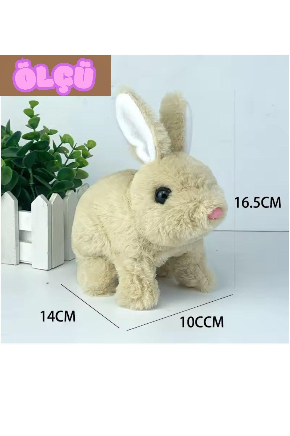 Peluş Hareketli Tavşan Kulakları Ve Ayakları Hareket Eden Sesli Oyuncak (2X PİL HEDİYE)