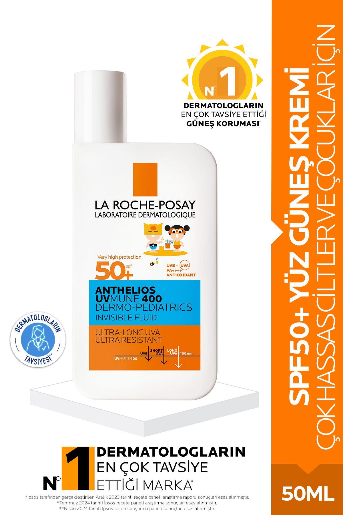 Anthelios Dermo Pediatrics Uvmune 400 İnvisible Fluid Yüz Güneş Kremi Spf 50+ 50 ml