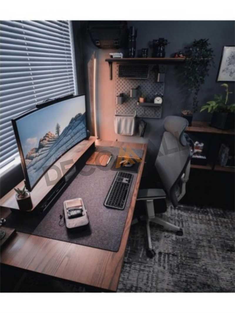  (50 x 100) Keçe Çalışma Masası Düzenleme Ve Oyuncu Mouse Pedi Masa Üstü Düzenleyici 