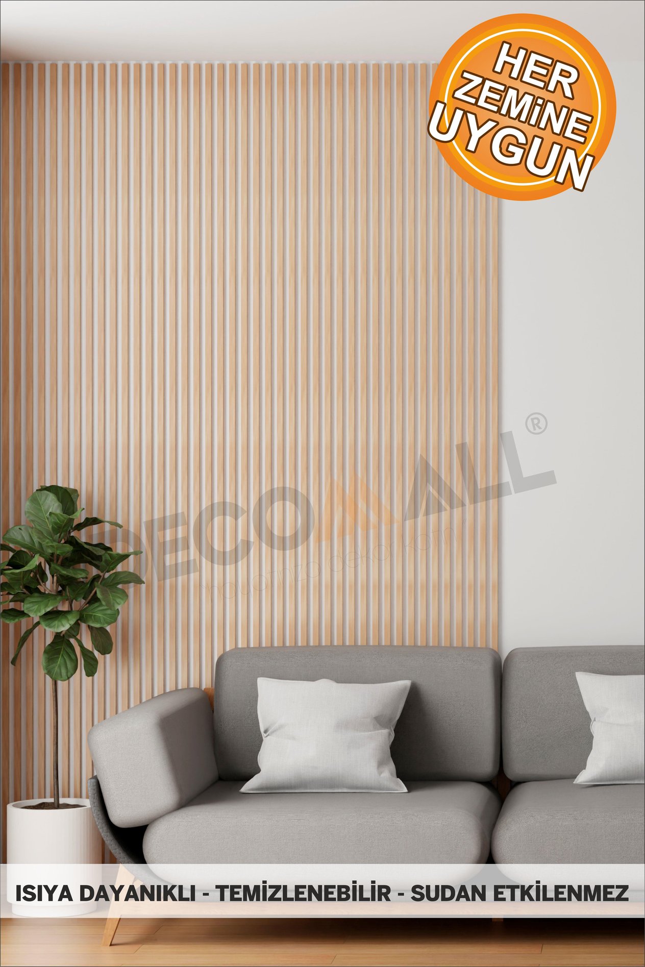 Code127 KENDİNDEN YAPIŞKANLI DUVAR KAPLAMA AHŞAP ÇİTA GÖRÜNÜMLÜ FOLYO İSKANDİNAV PANEL (100X300cm)