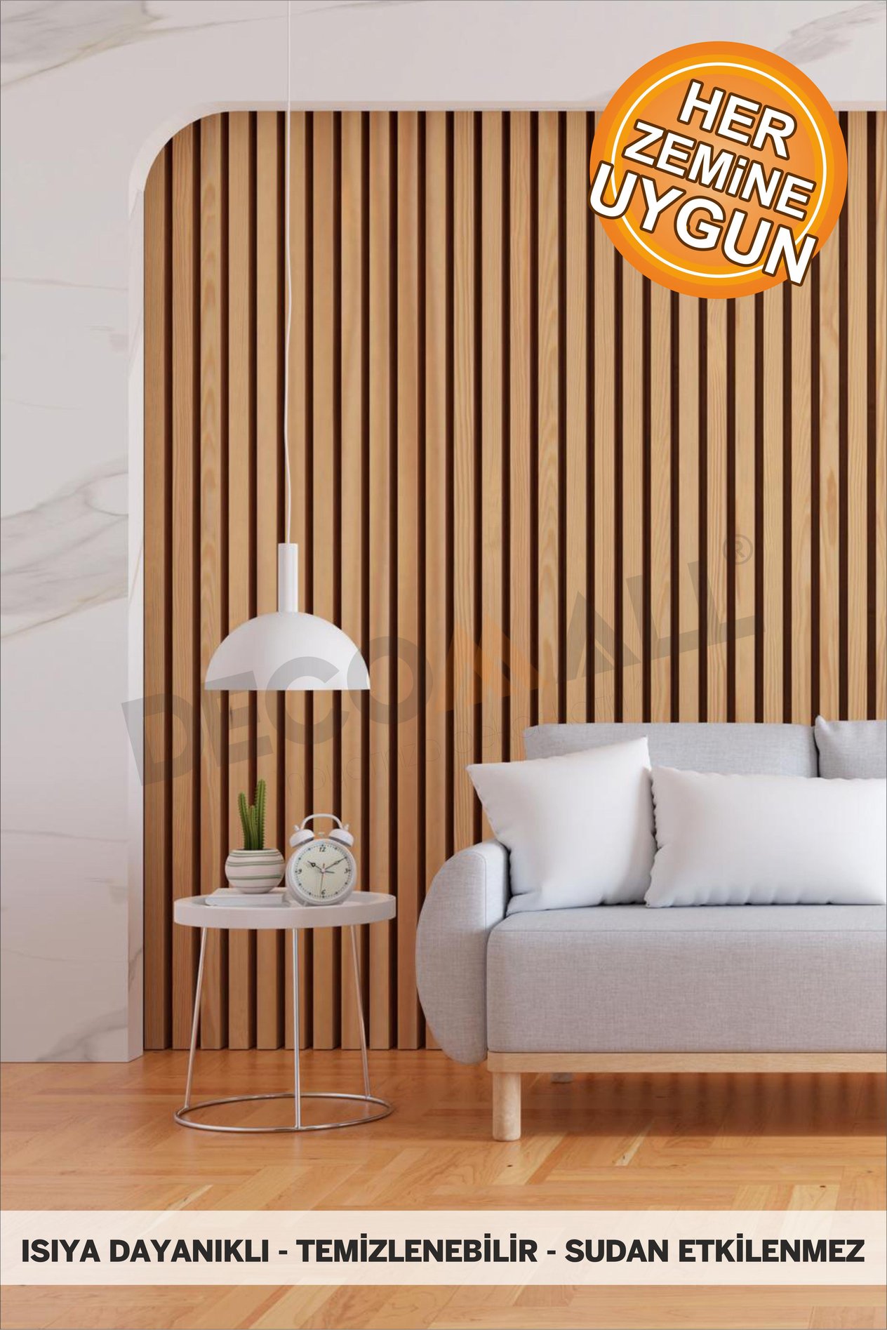 Code129 KENDİNDEN YAPIŞKANLI DUVAR KAPLAMA AHŞAP ÇİTA GÖRÜNÜMLÜ FOLYO İSKANDİNAV PANEL (100X300cm)