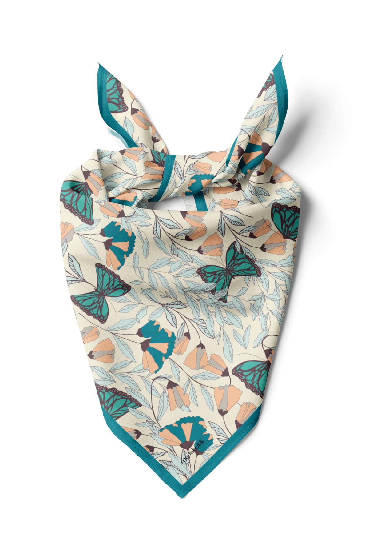 Modabutik Kelebek Desenli Bandana