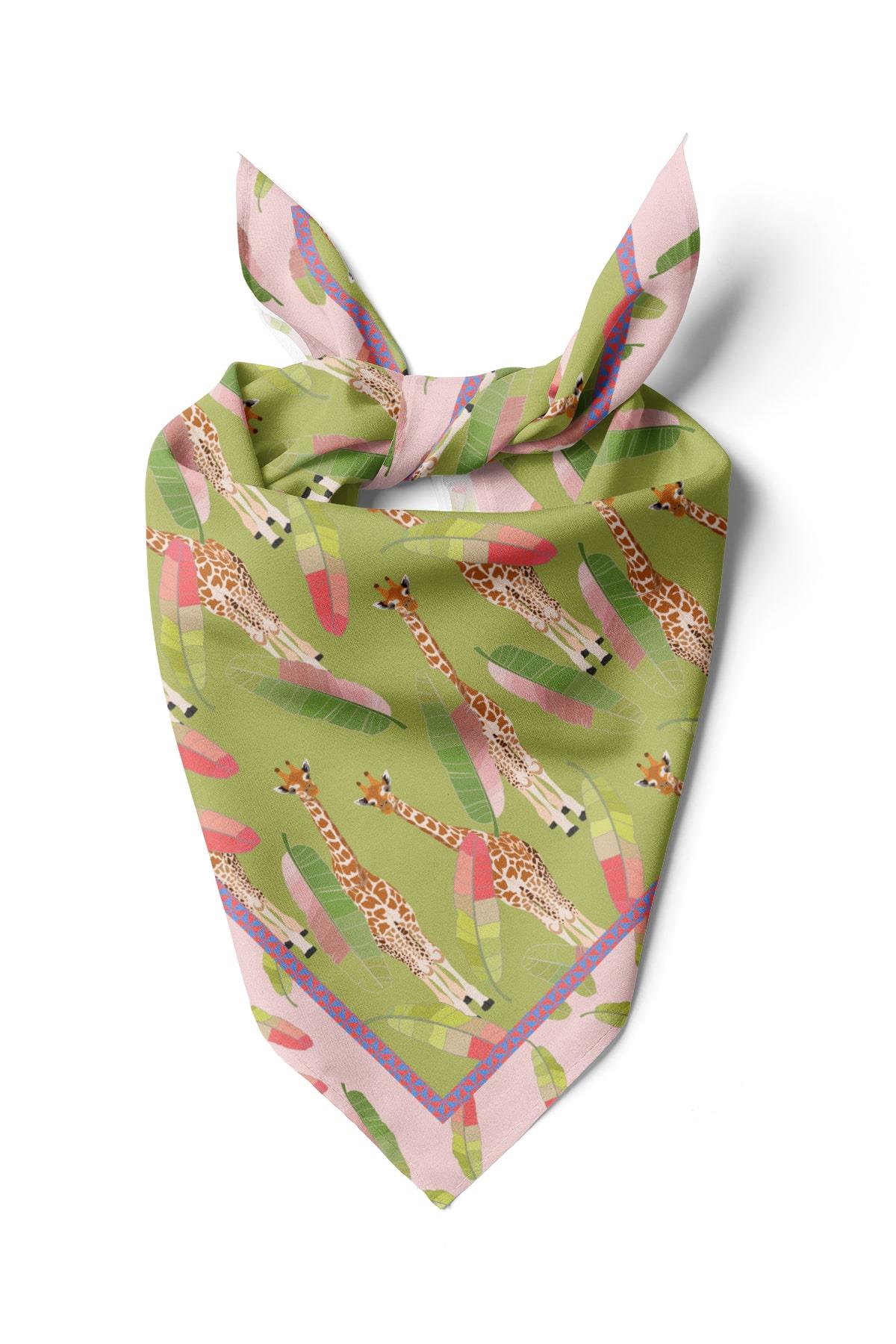 KADIN ZÜRAFA DESENLİ BANDANA DG10105