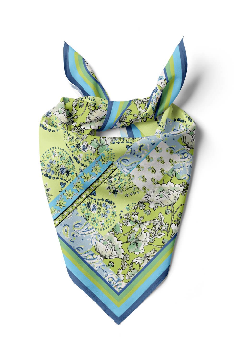 ŞAL DESENLİ PATCHWORK BANDANA DG12001