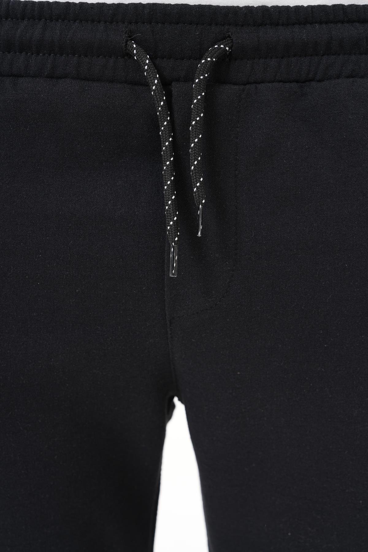 Basics&More Erkek %100 Pamuklu Siyah Jogger Pantolon