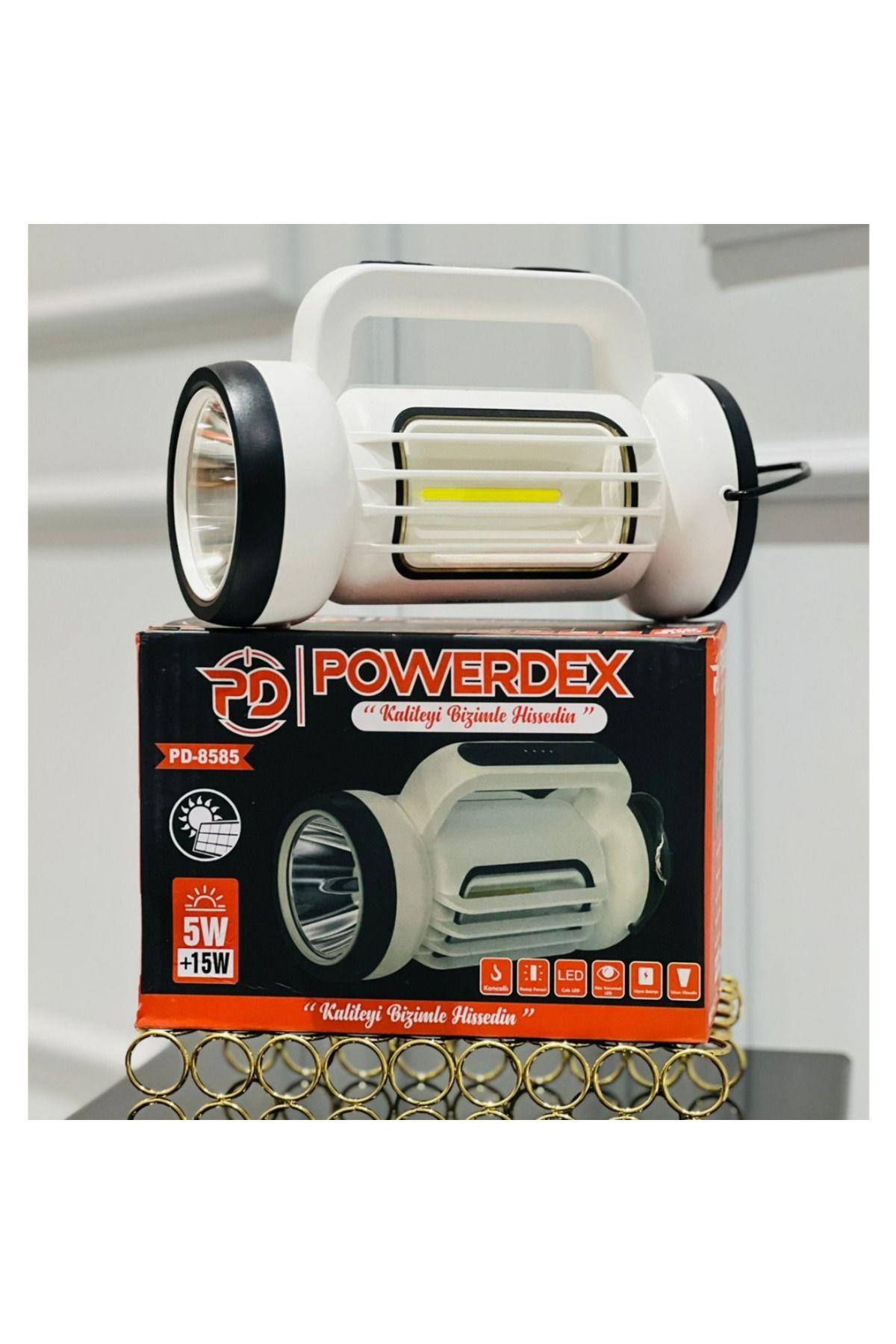 Powerdex PD-8585 Çift Işklı Solar Şarjlı El Feneri Ve Kamp Lambası