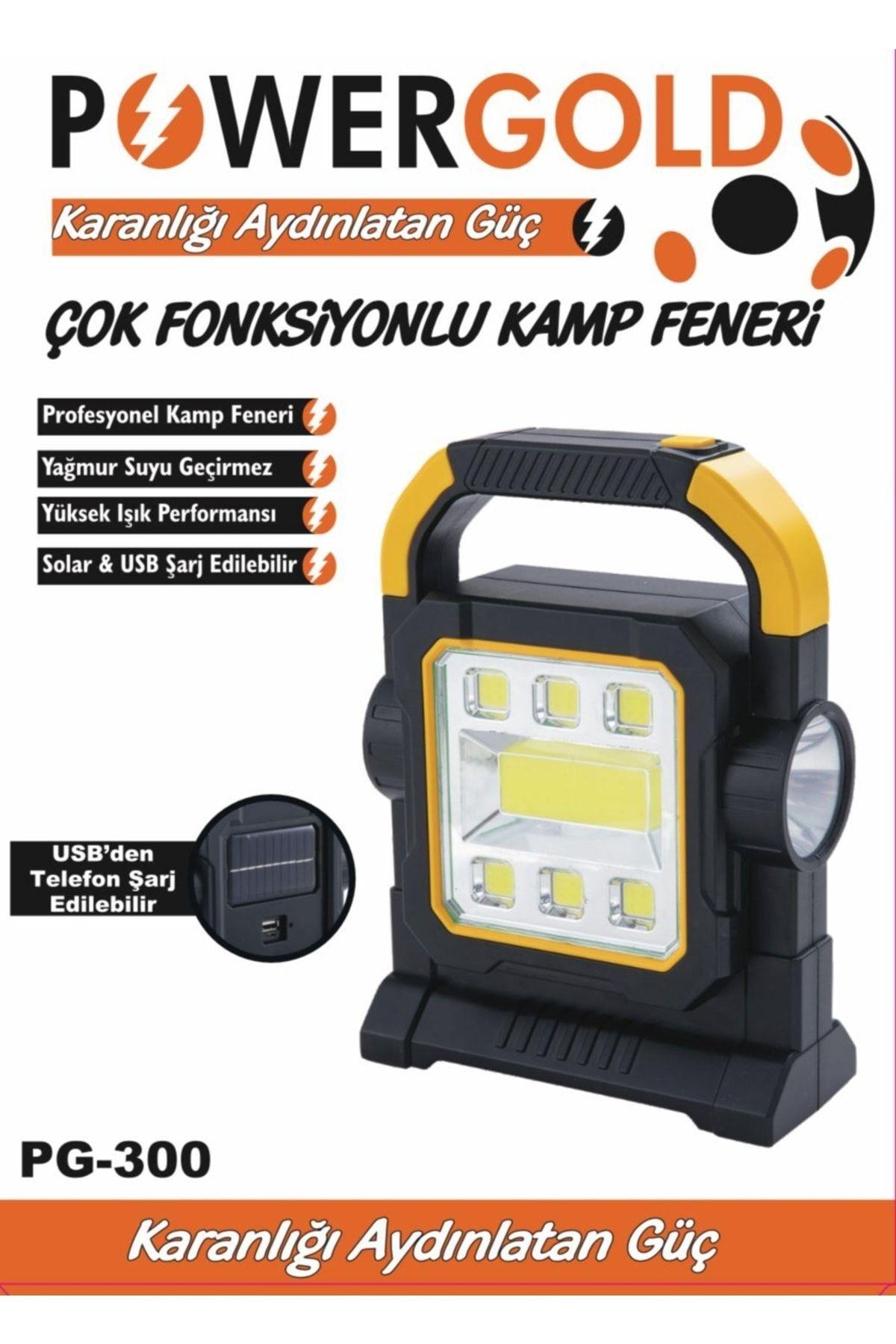 Powerdex PG-300 Profesyonel Çok Fonksiyonlu Kamp Lambası Solar Ve Usb Ile Şarj Olma Özelliği