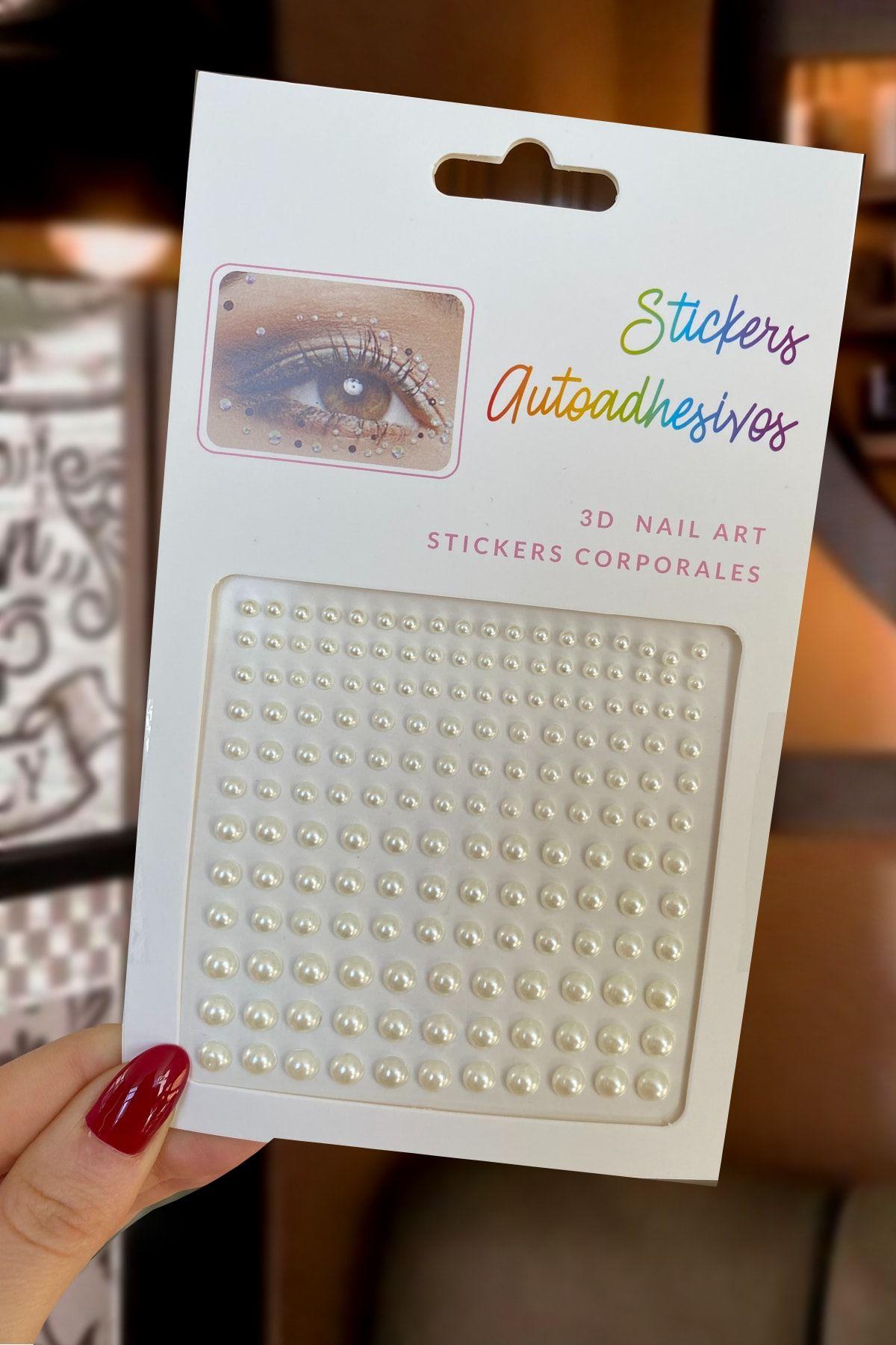 Incili Stıcker 150 Adet Saç Vücut Ve Yüz Taşı TK0522, one size