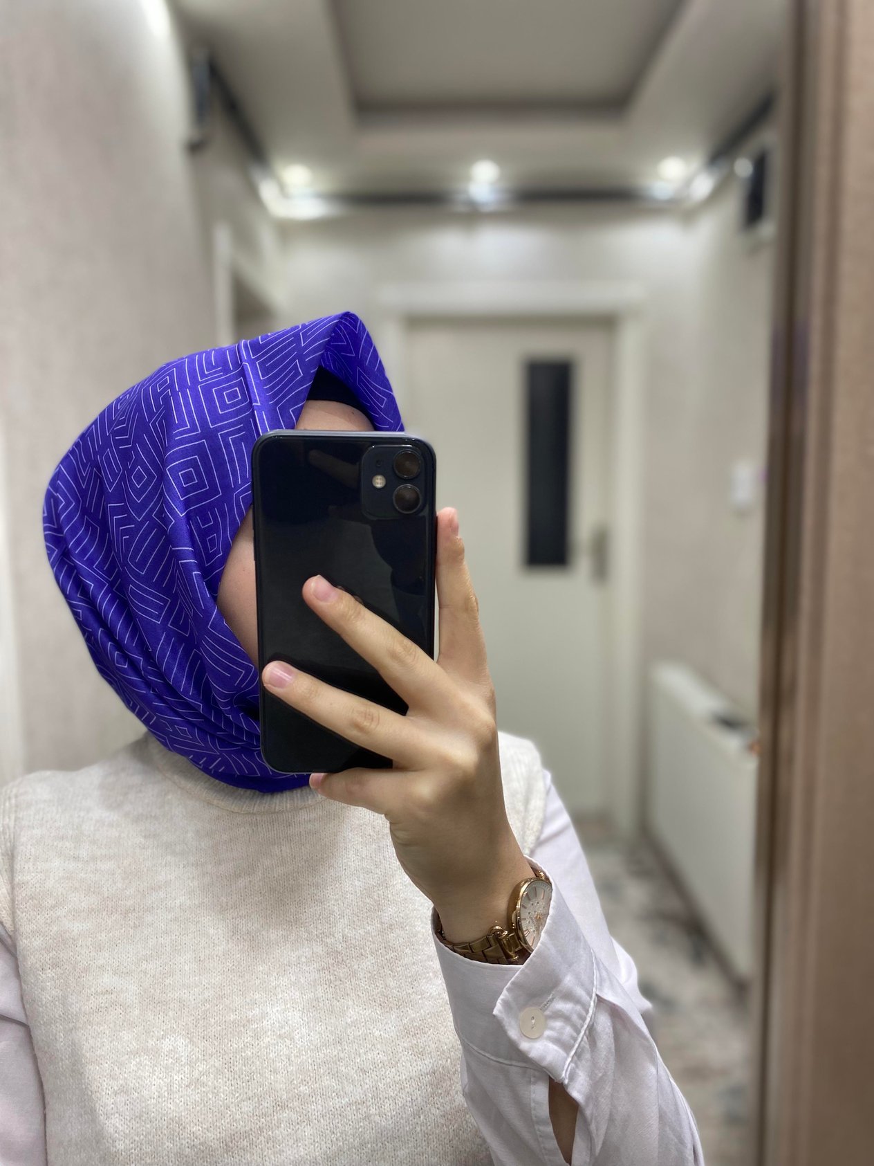 Miem Çizgi Desen Eşarp Ç-104