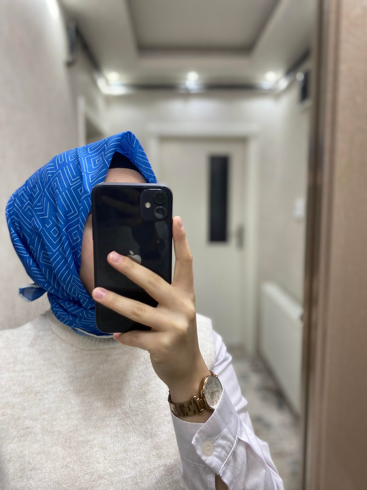 Miem Çizgi Desen Eşarp Ç-105