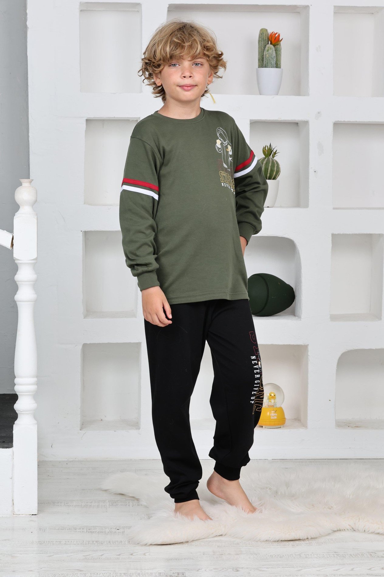 Kapitex 5141 Erkek Çocuk Uzun Kol Pijama Takımı