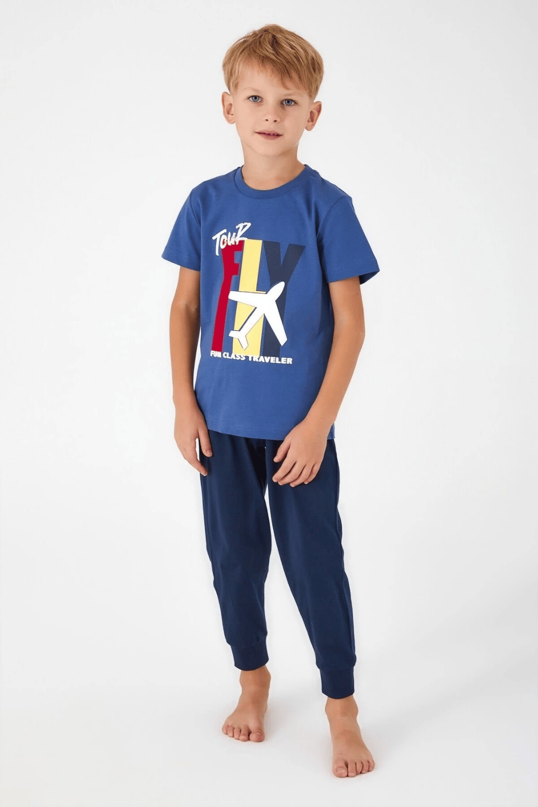 Roly Poly 3026-2 Erkek Çocuk Kısa Kol Pijama Takım