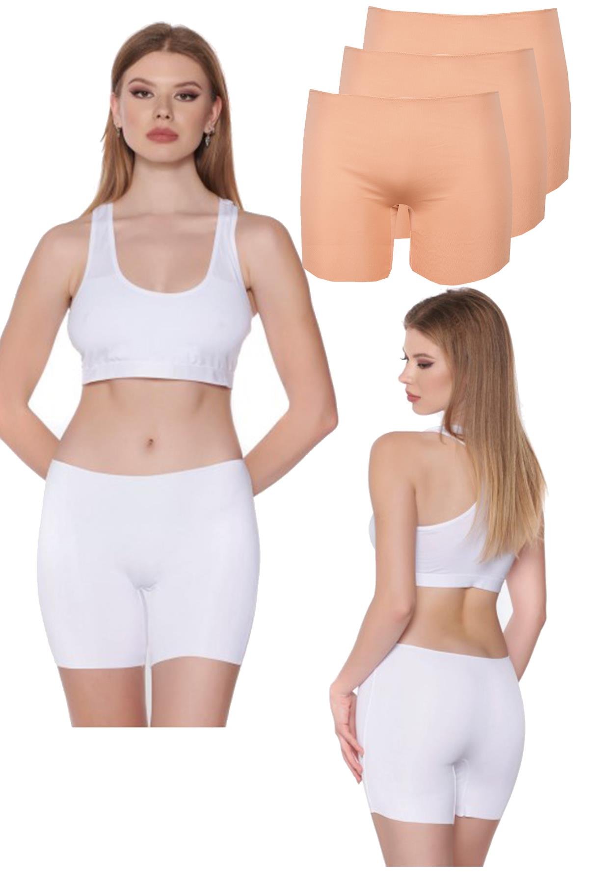 Vanilya Secret Lazer Şhort 3'lü Paket Ten
