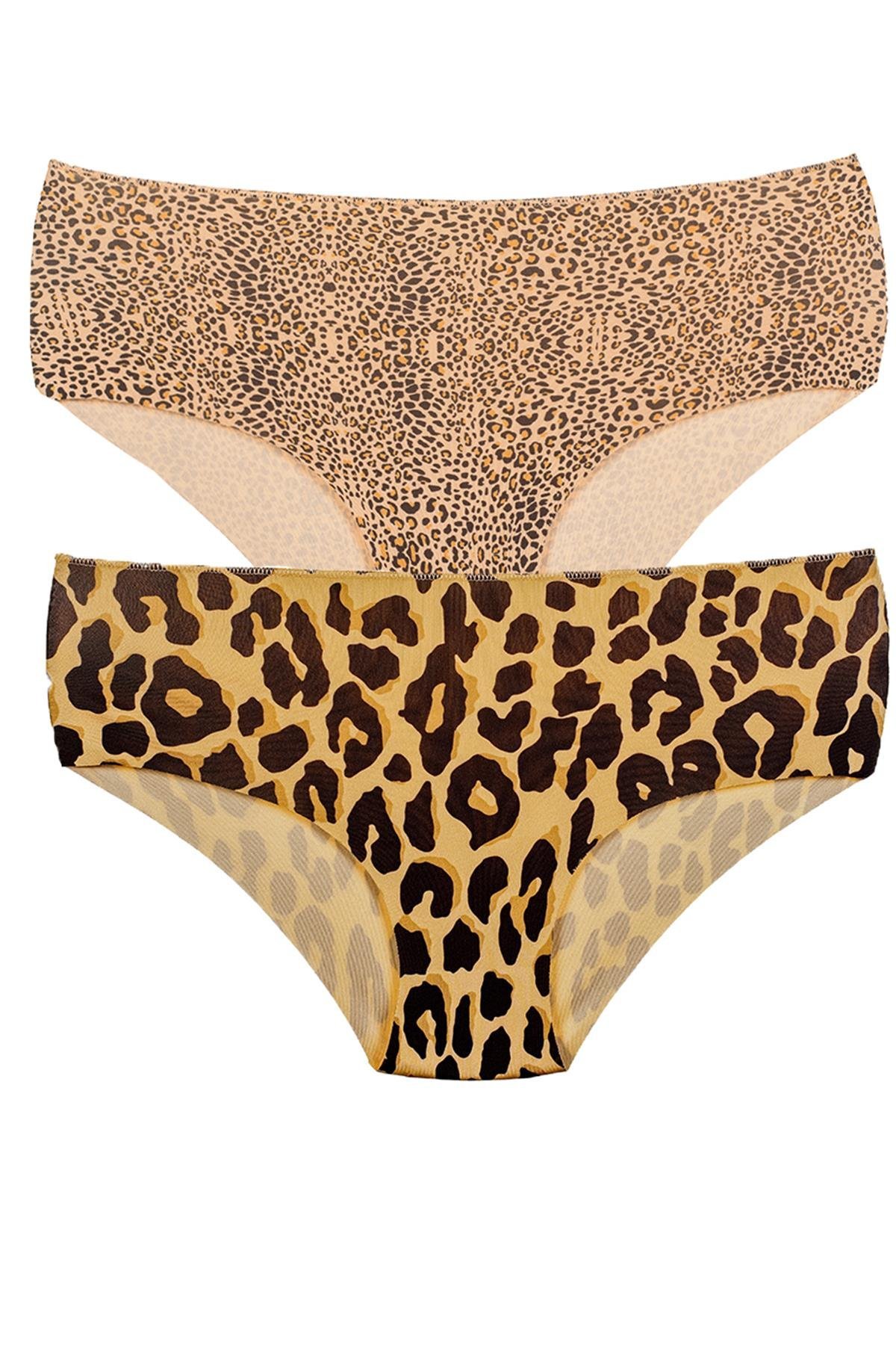 Vanilya Secret Leopar Desen Lazer Bato Bikini 2'Lİ Paket Asorti