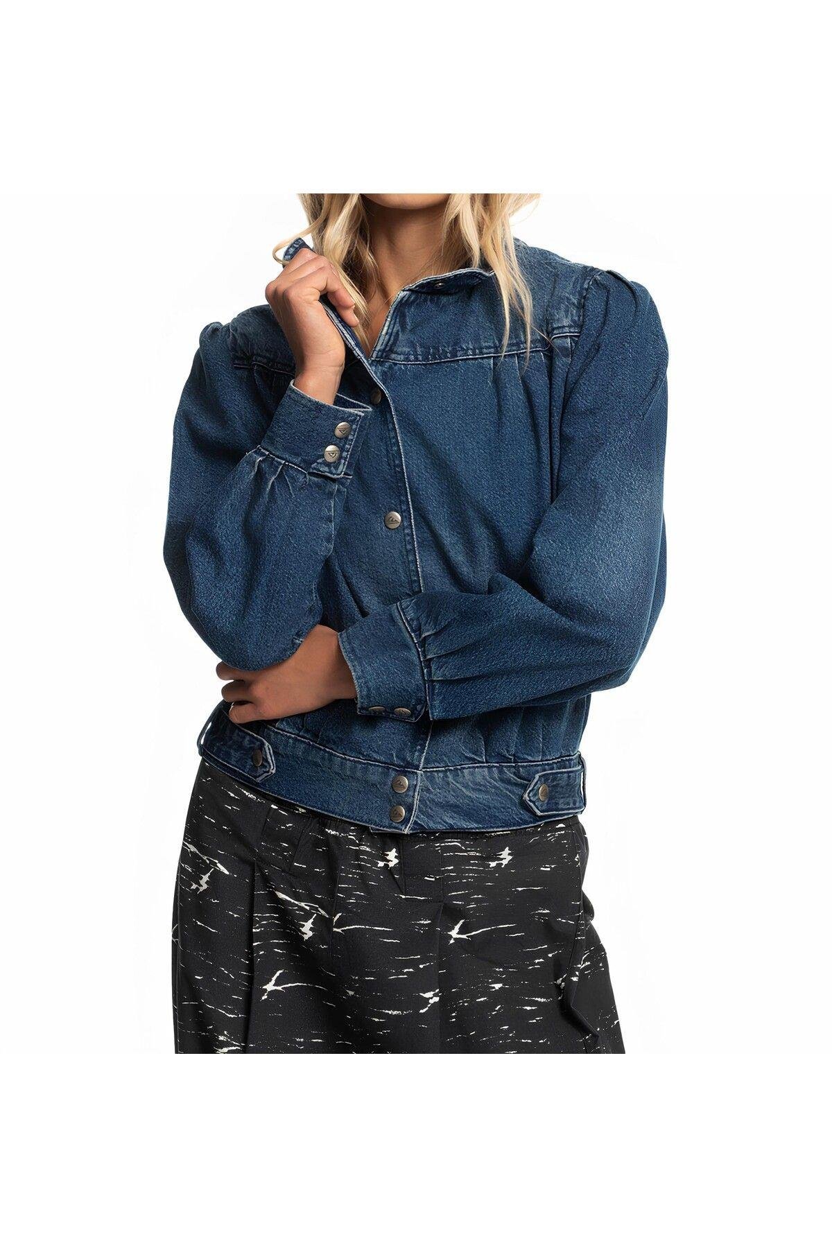 Kadın Vintage Kot Denim Ceket