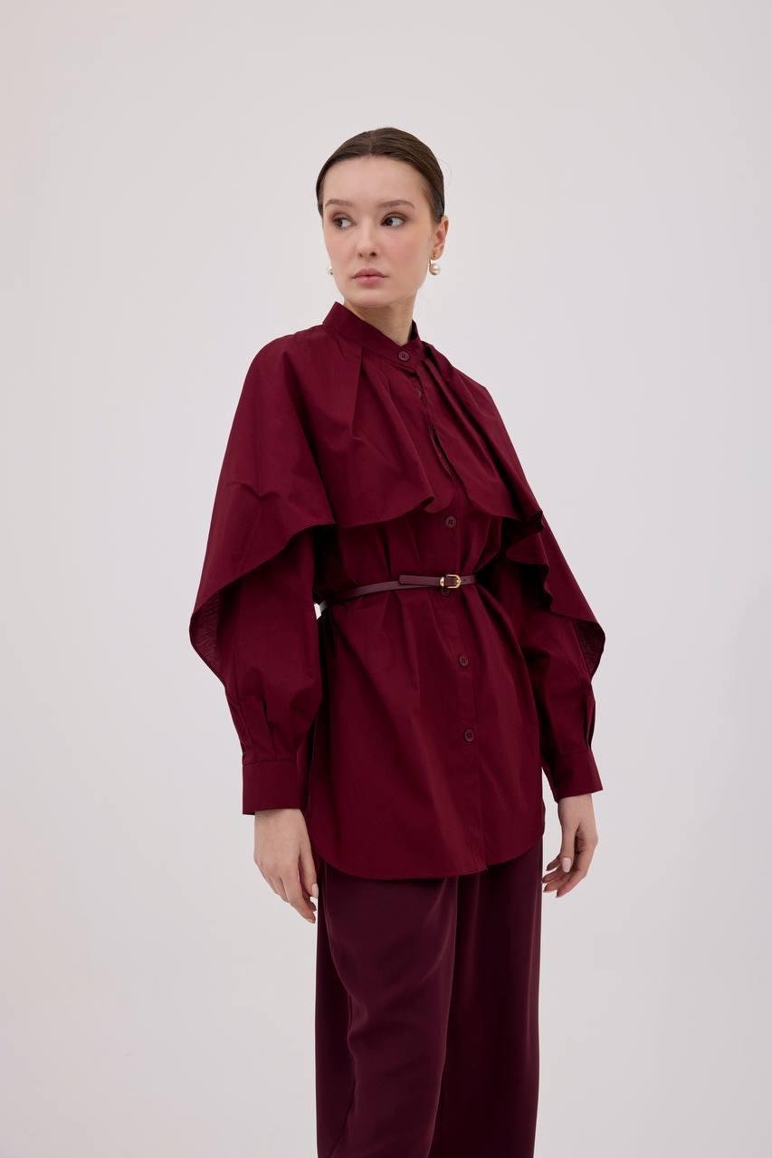POPLİN TUNİK-BORDO