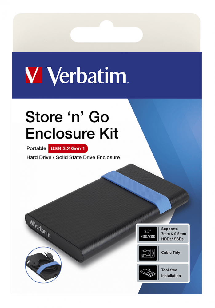 VERBATIM 53106 - 2.5'' STORE 'N' GO ENCLOSURE KIT USB 3.2 GEN 1