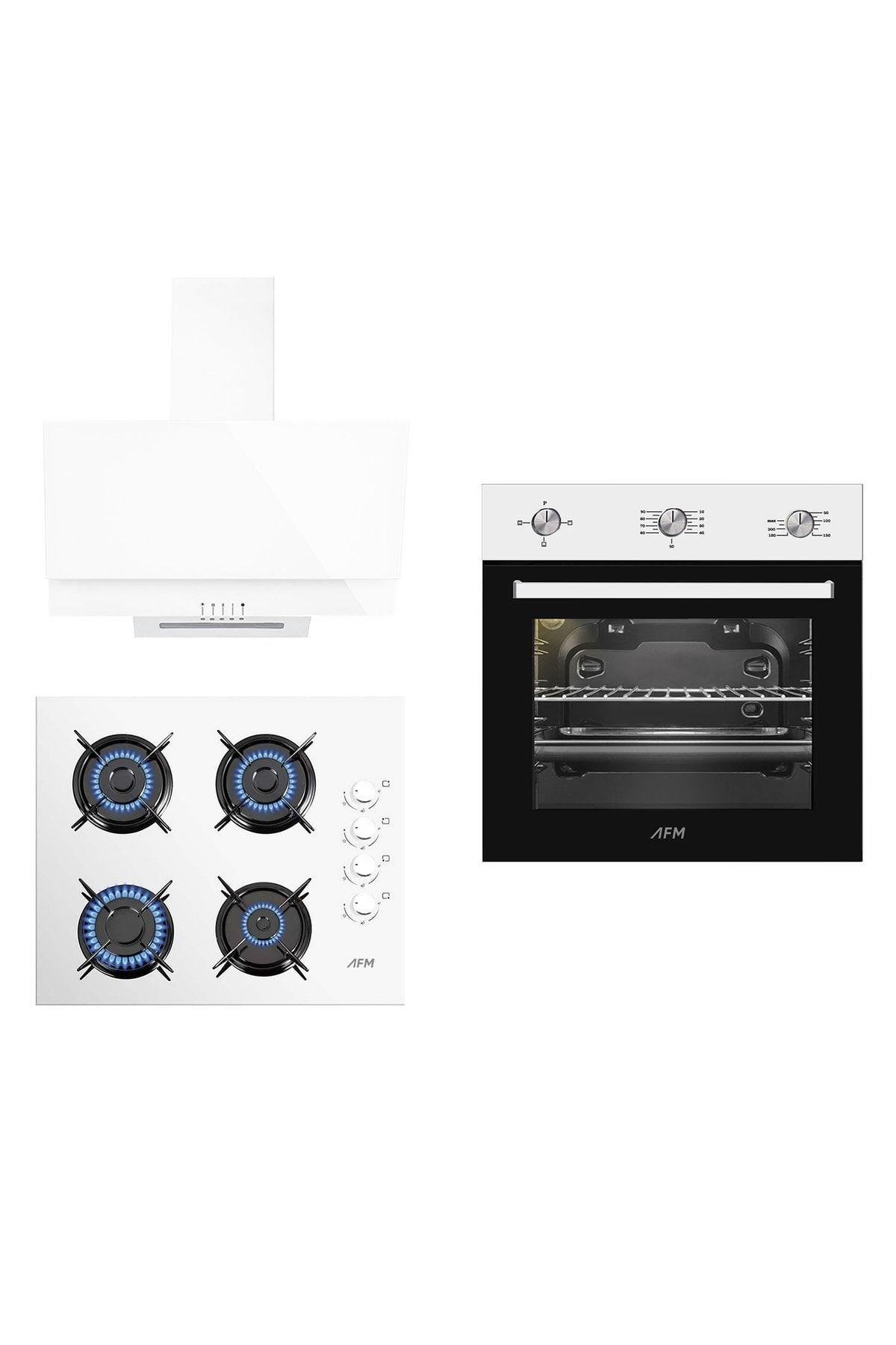 Afm TechAfm Tech White Zirkon 3'Lü Cam Ankastre Set ( Fm7301W-Fm2201W-Fm3301W )