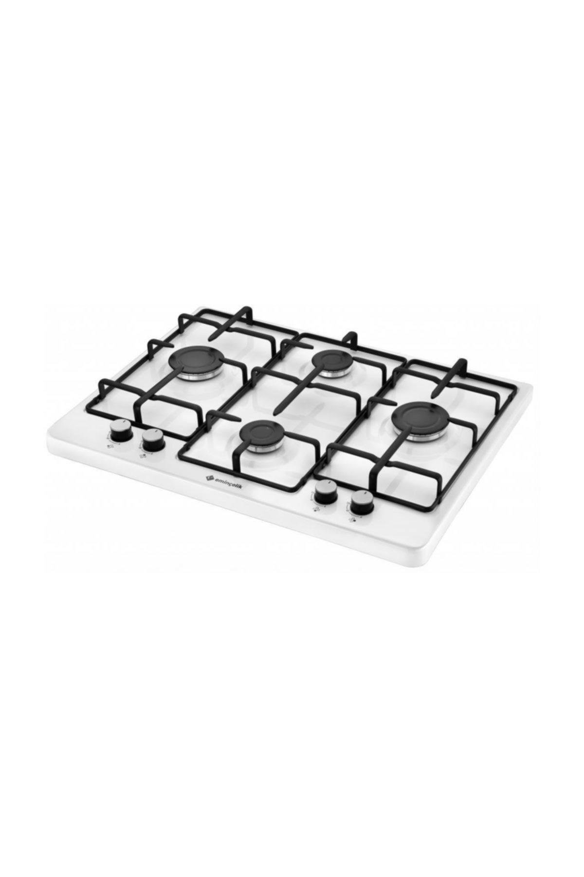 EminçelikEminçelik 73 121 4 Gözlü Beyaz 70 Cm Set Üstü Emaye Ocak