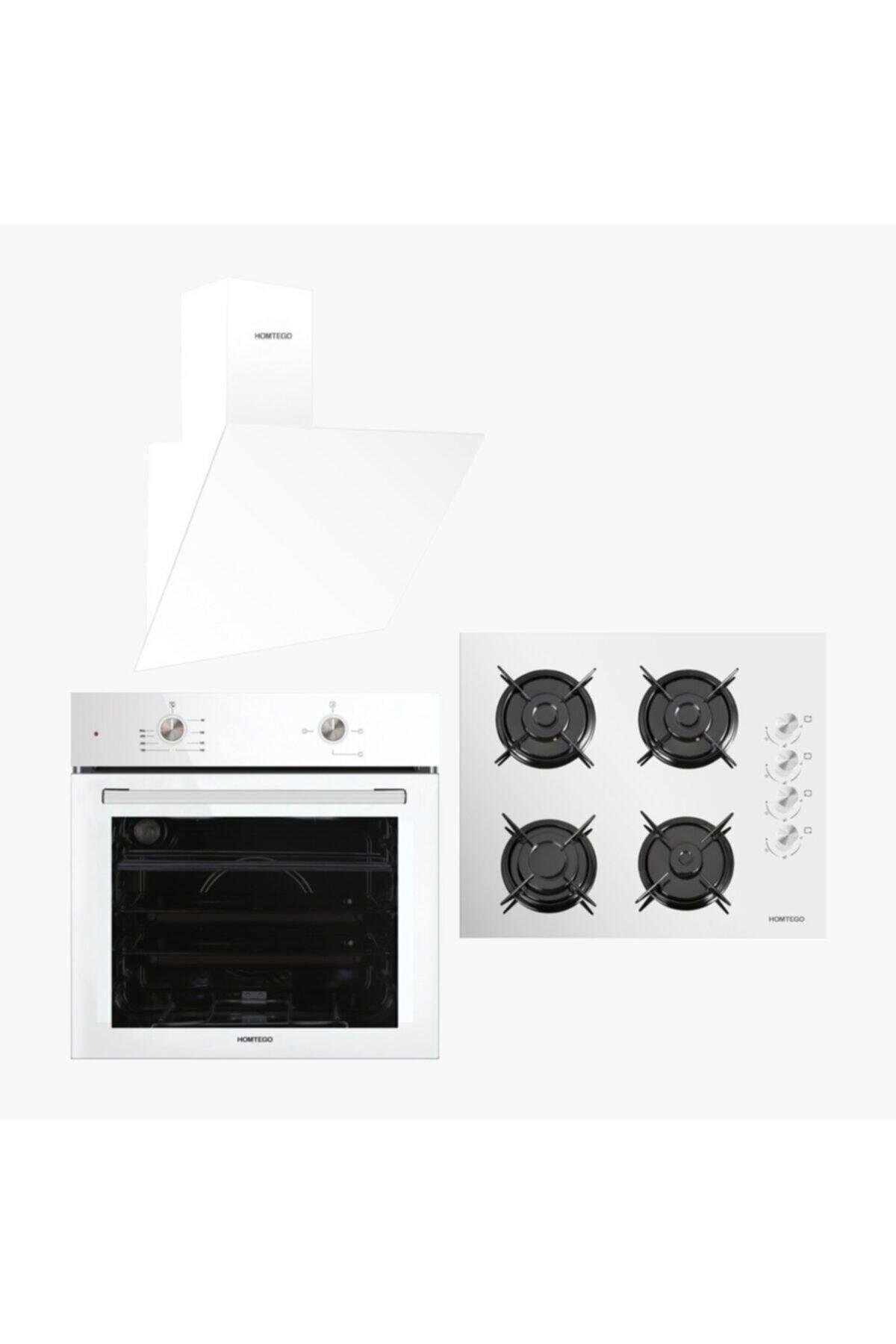 HomtegoHomtego Star Beyaz Ankastre Set (Da6-833-Tahdf-B66-S2)