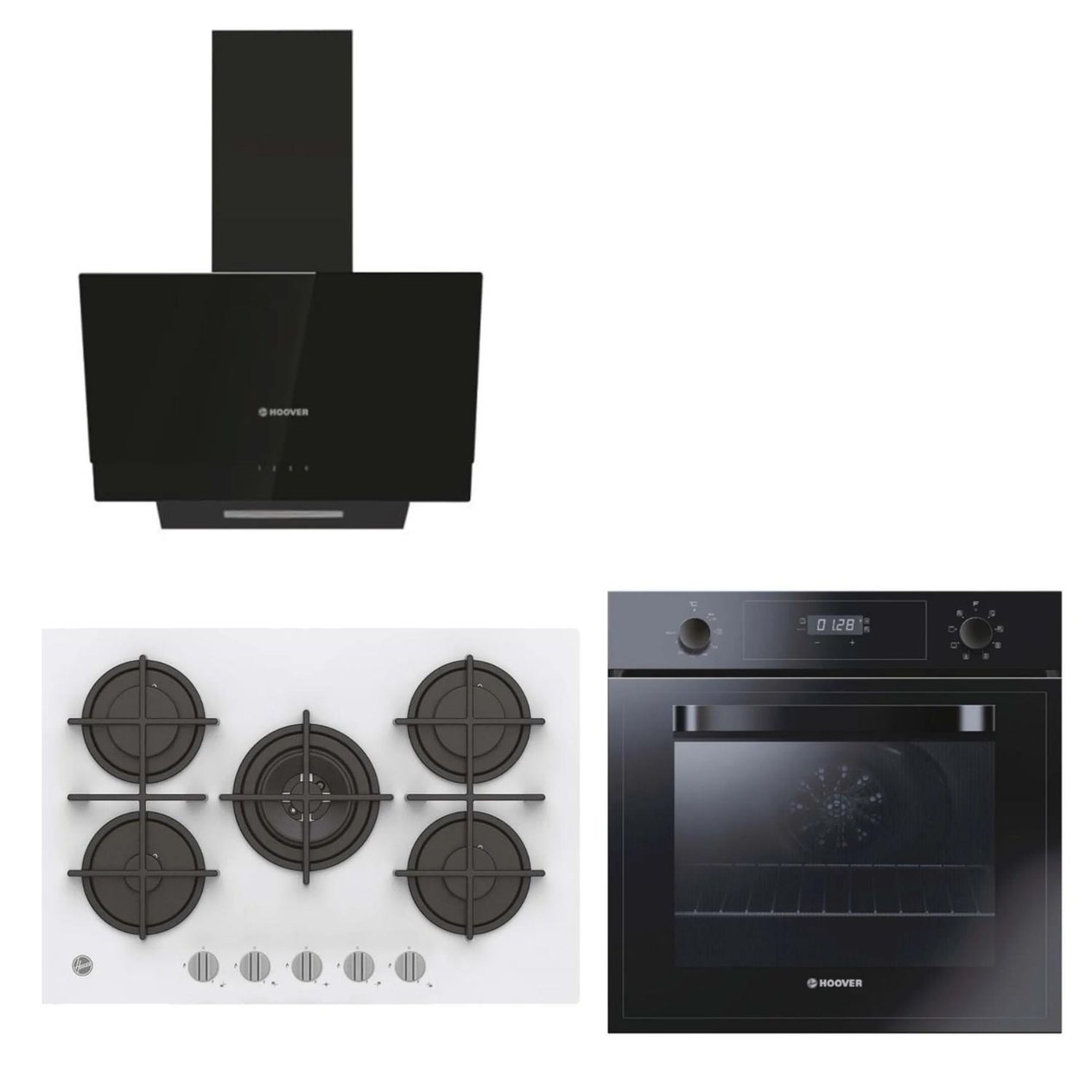 Hoover3051BI - HVG74WK3W -HDG6C1GWTK Siyah Turbolu Ankaste Set 