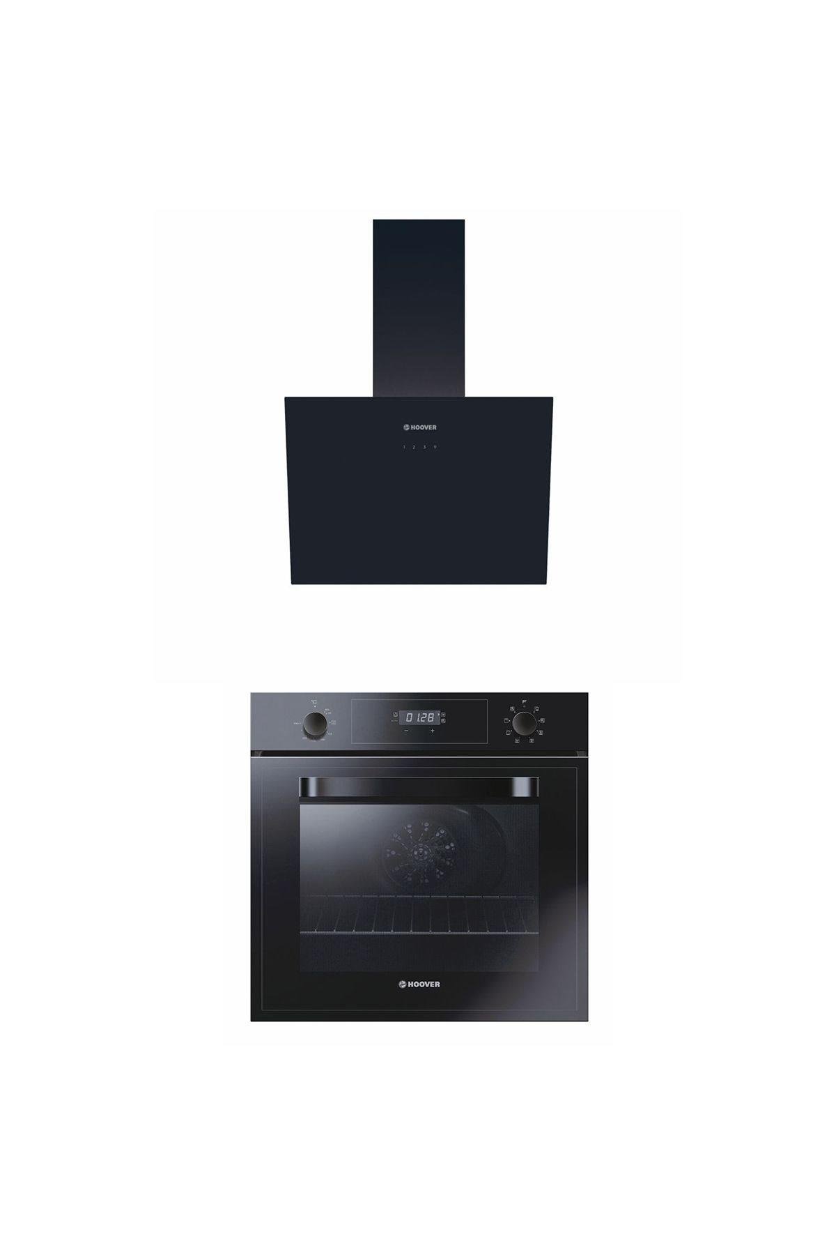 HooverHoover 2 li Ankastre Siyah Cam Set (HDG6C1GBTK-3051B)