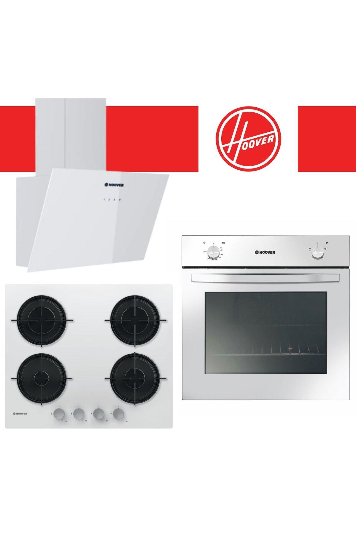 HooverHoover 20-4 Beyaz Cam 3'lü Ankastre Set (hdg6c1gwtk-hvwm6mw-hon100w)