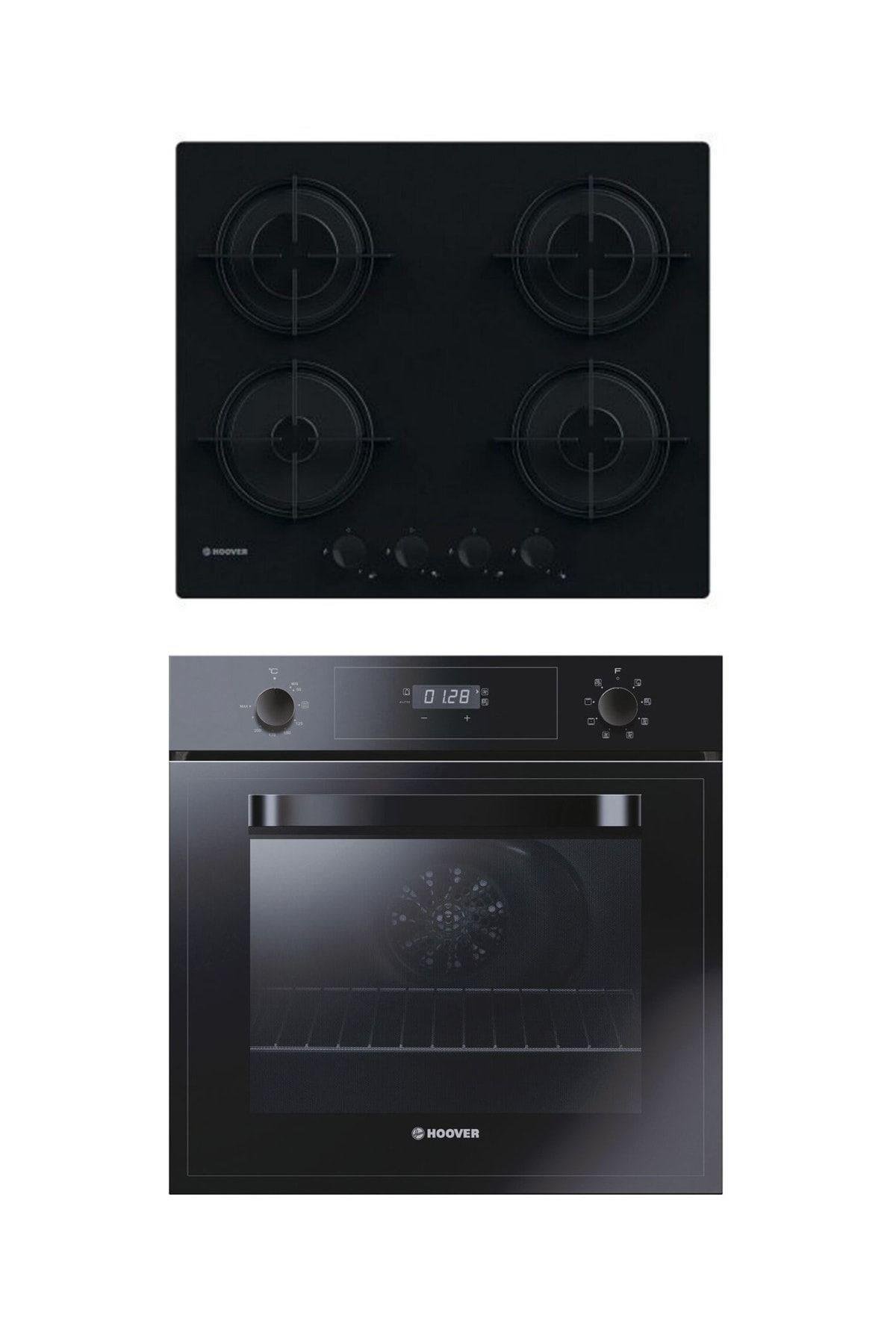 HooverHoover 2'li Siyah Cam Ankastre Set (hvw6mbb-3051b)