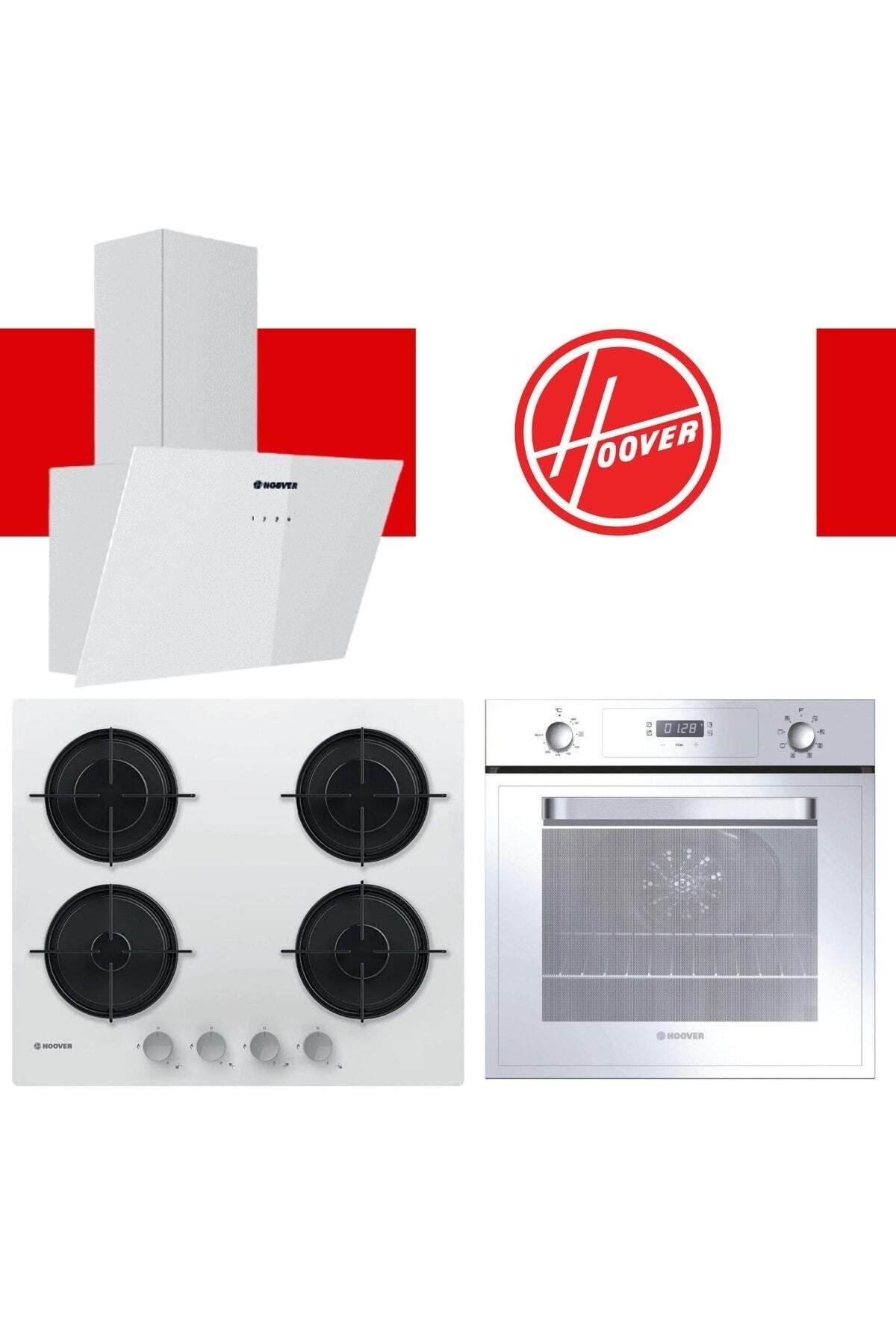 HooverHoover 3lu Beyaz Cam Ankastre Set (hdg6c1gwtk-HVWM6MW-3051W)