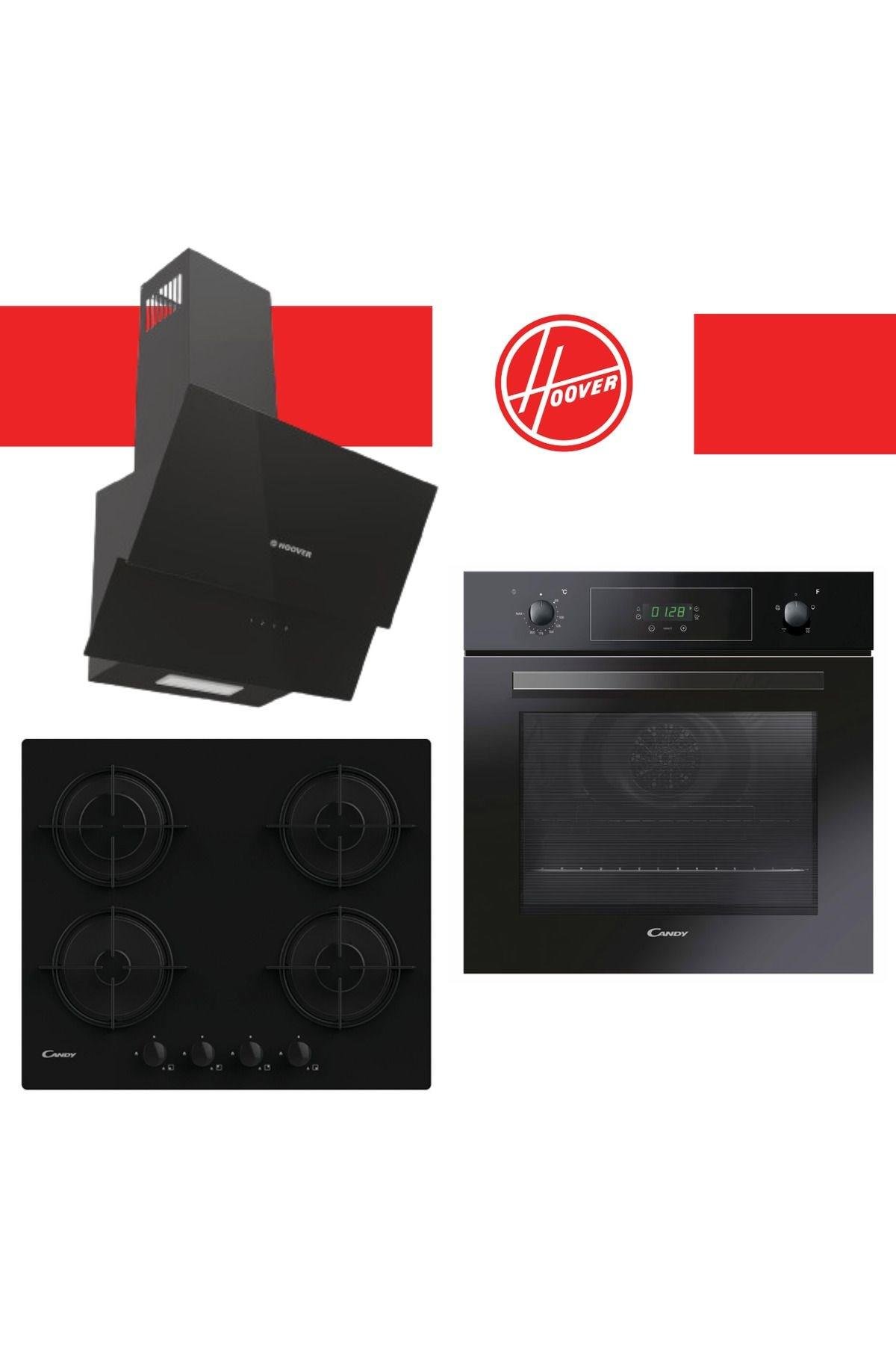 HooverHoover Canddy Dijital 3'lü Turbo Siyah Cam Ankastre Set (hdg6c2gbtk-cvw6bb-fcp405n/e)