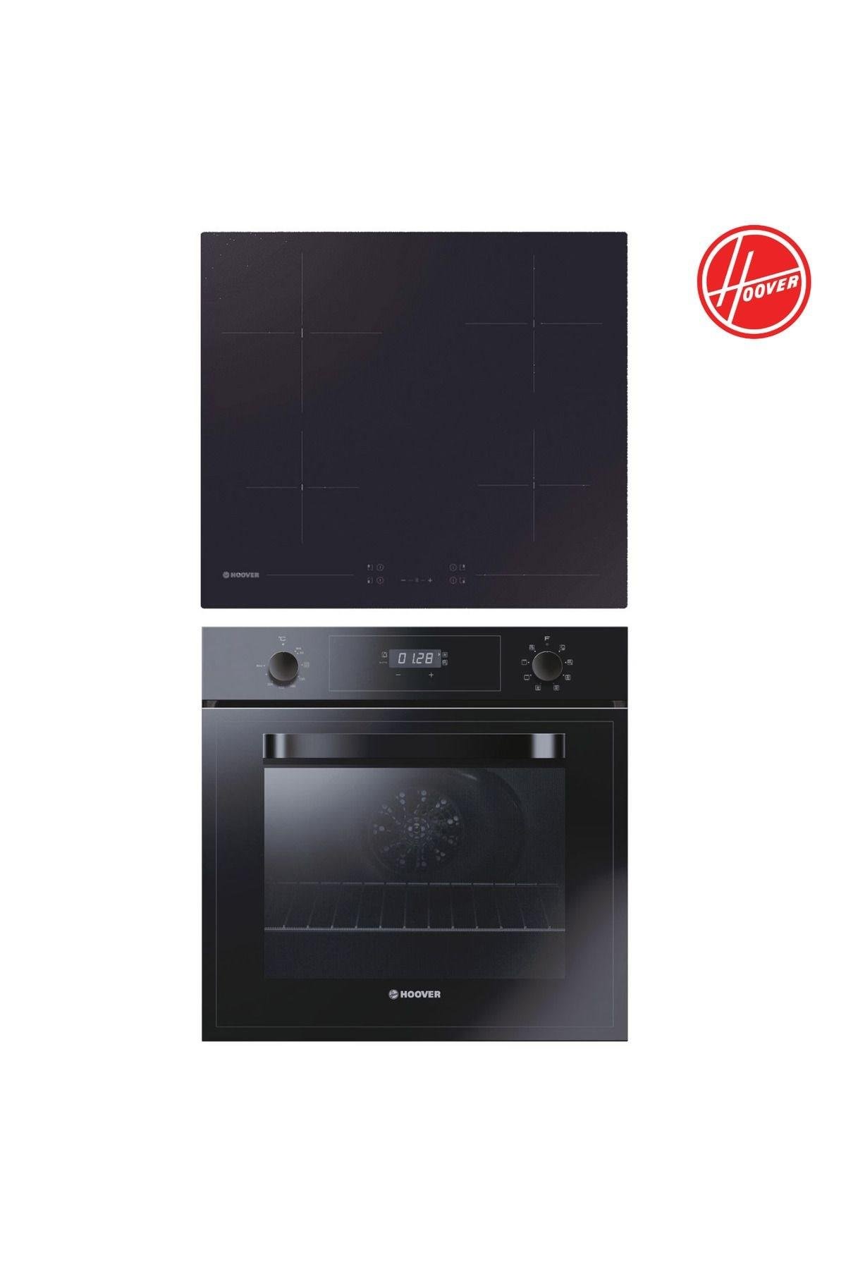 HooverHoover Elektrikli Turbolu Siyah Cam 2'Li Ankastre Set (Hh64Ccb-3051B)