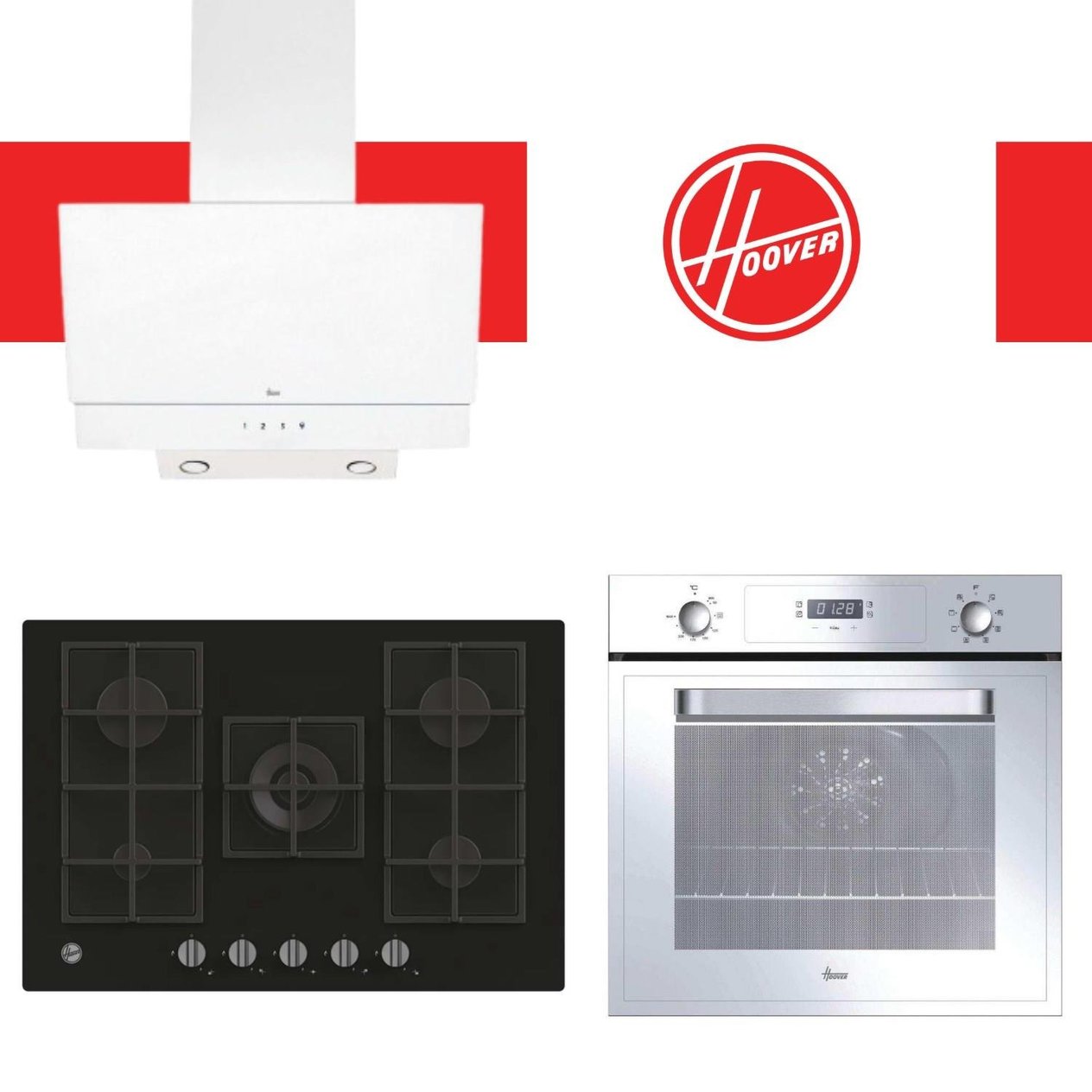 HooverHoover Silvara Ankastre Set ( HOT3051WI/E + HVG74K3B 75 cm + HDG6C2GWTK )